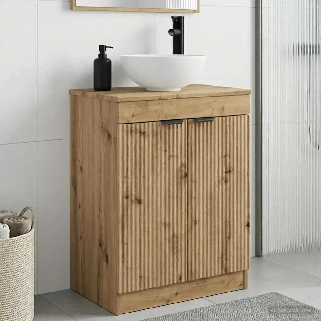 Meuble de salle de bain avec évier Chêne artisanal - XIOS