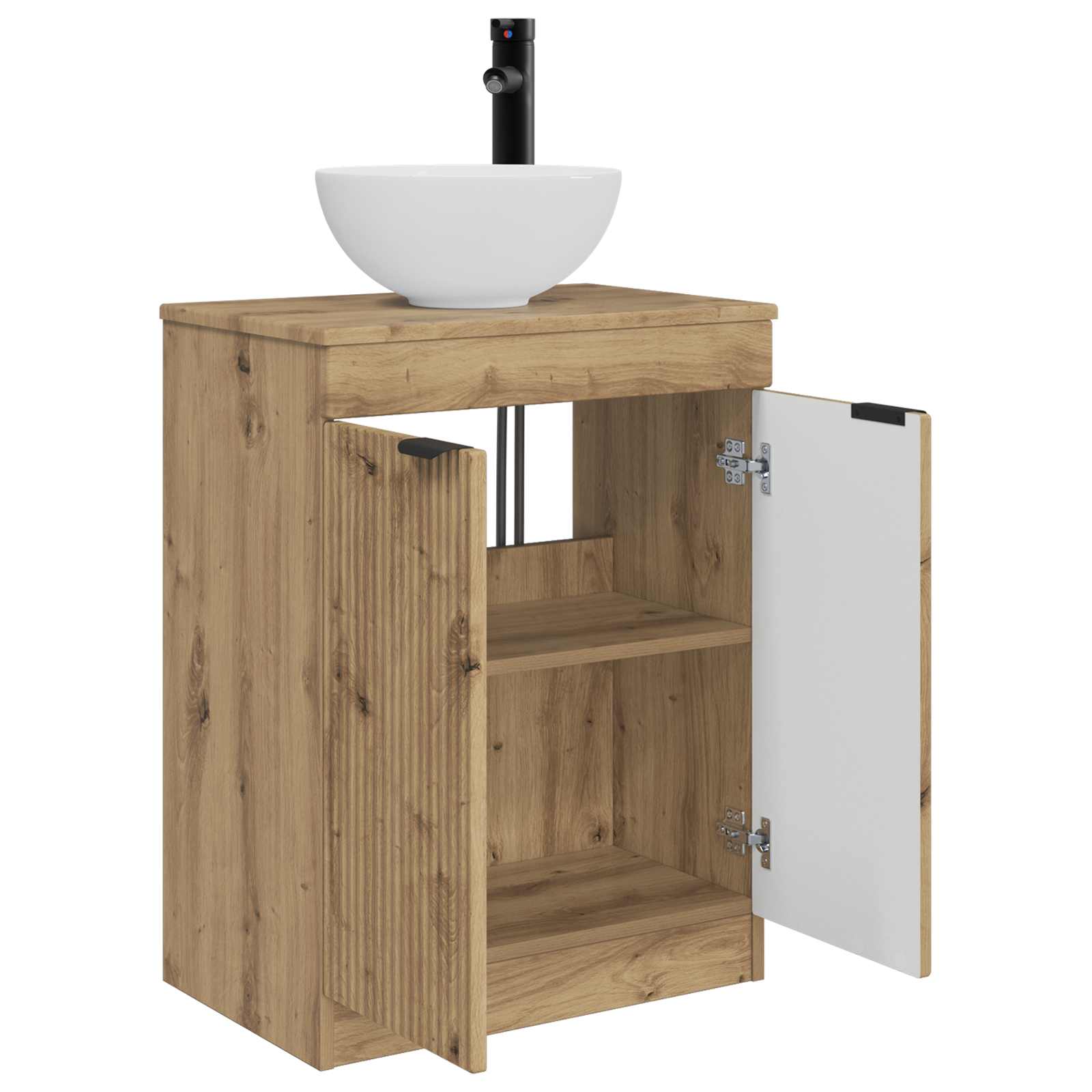 Meuble de salle de bain avec évier Chêne artisanal