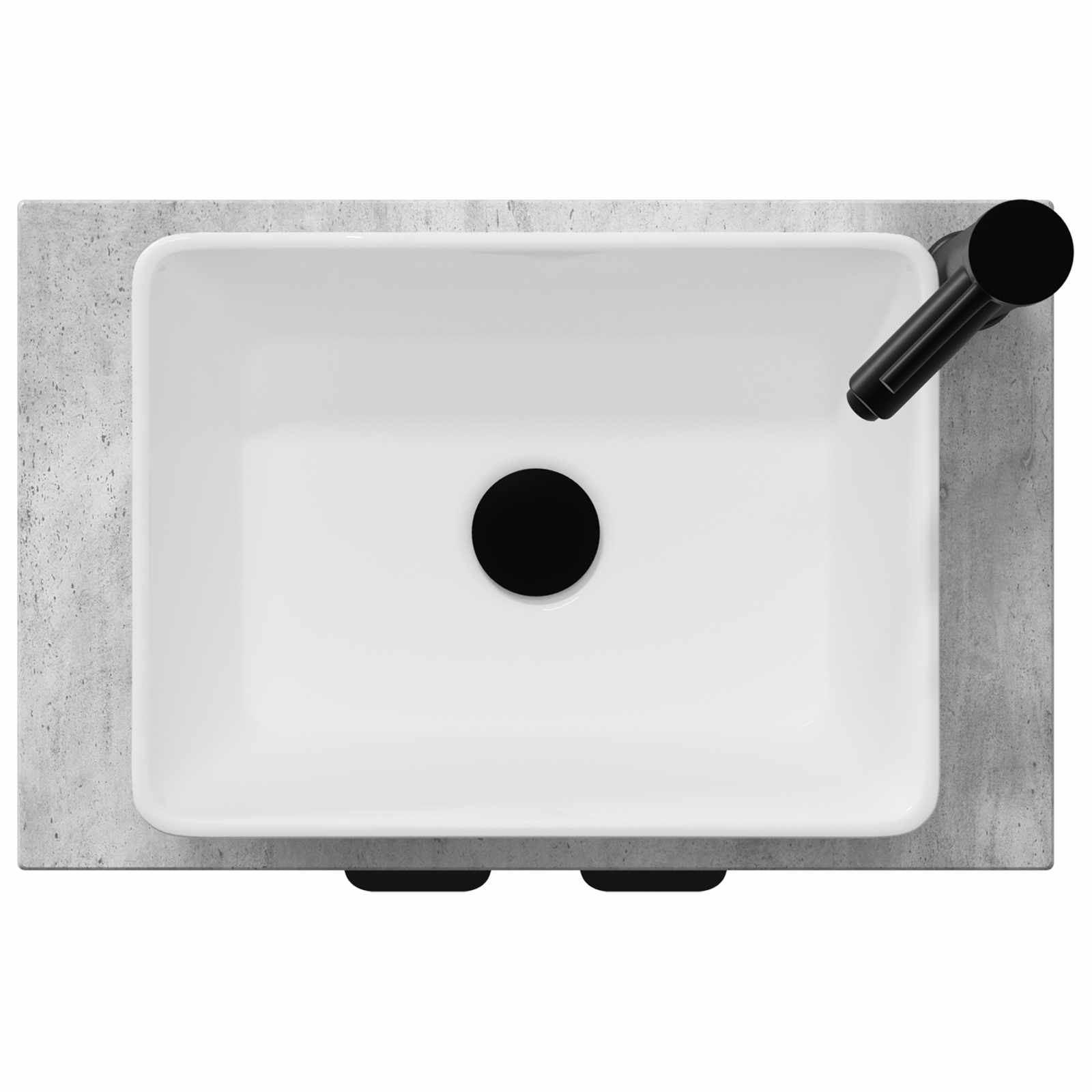 Meuble de salle de bain avec évier Gris béton 54 x 35 x 83 cm