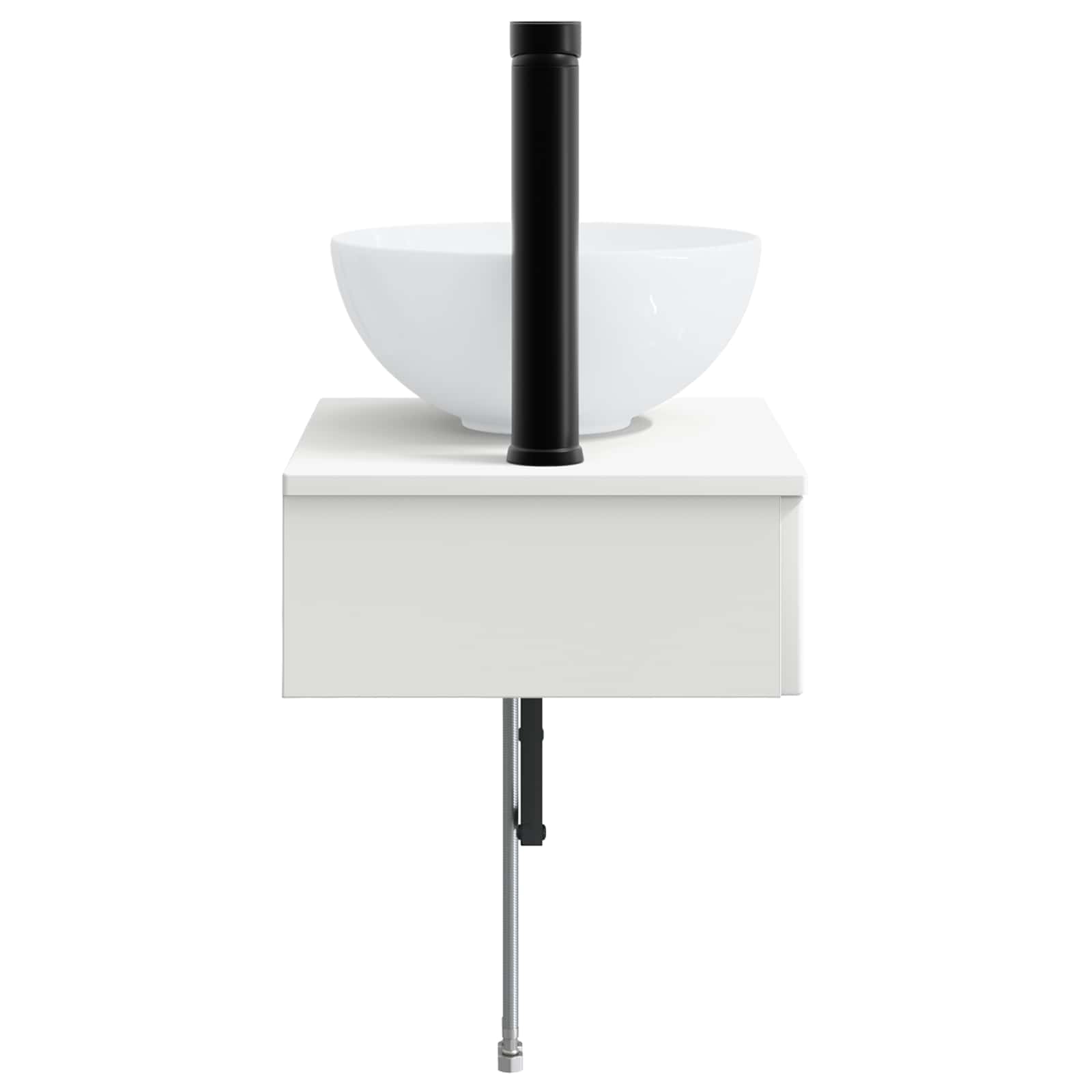 Basin de lavage mural Blanc brillant 40 x 35 x 39 cm