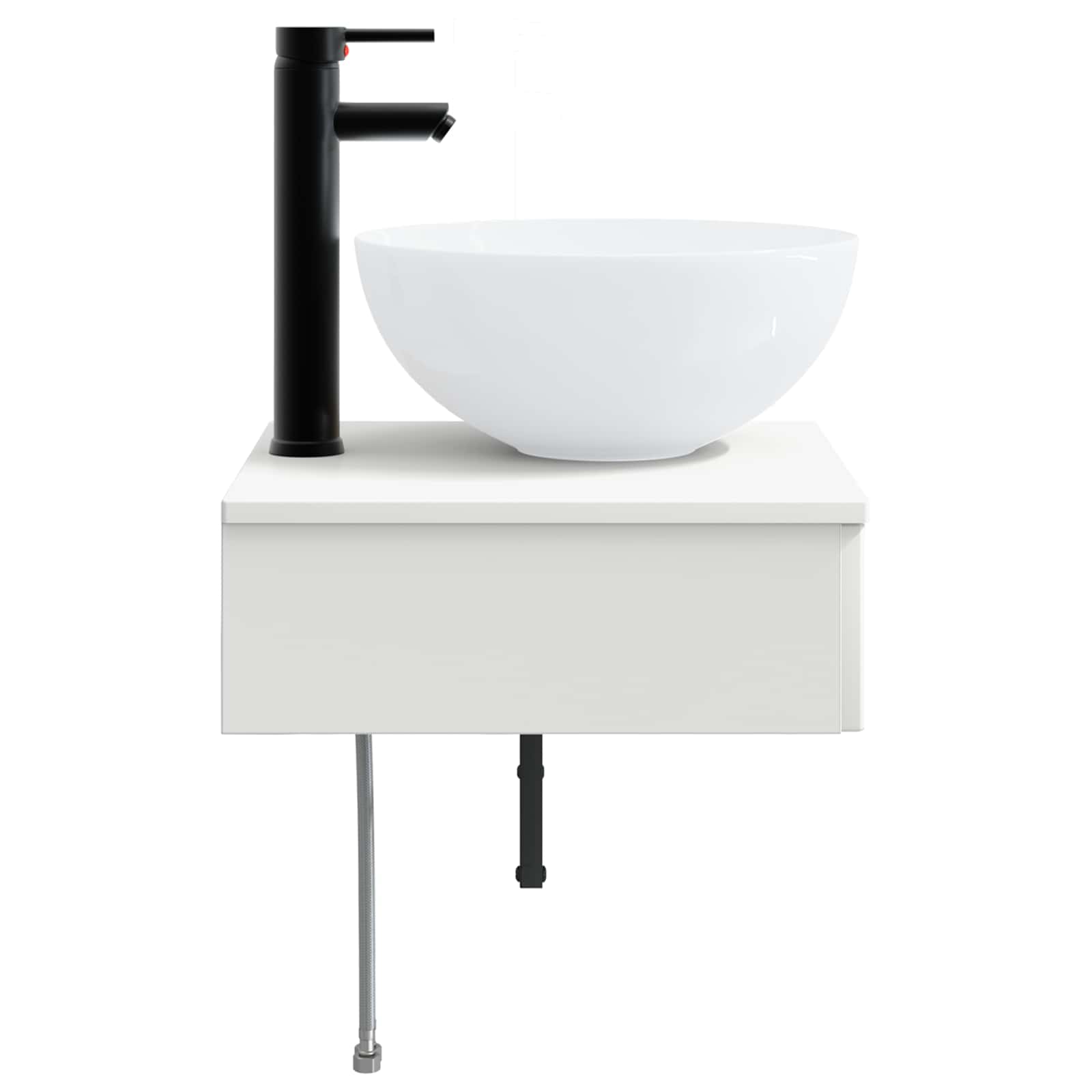 Basin de lavage mural Blanc 40 x 41 x 40,5 cm Bois d'ingénierie