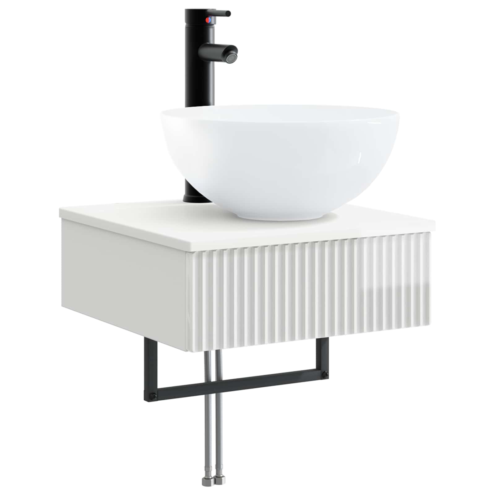 Basin de lavage mural Blanc brillant 40 x 41 x 40,5 cm