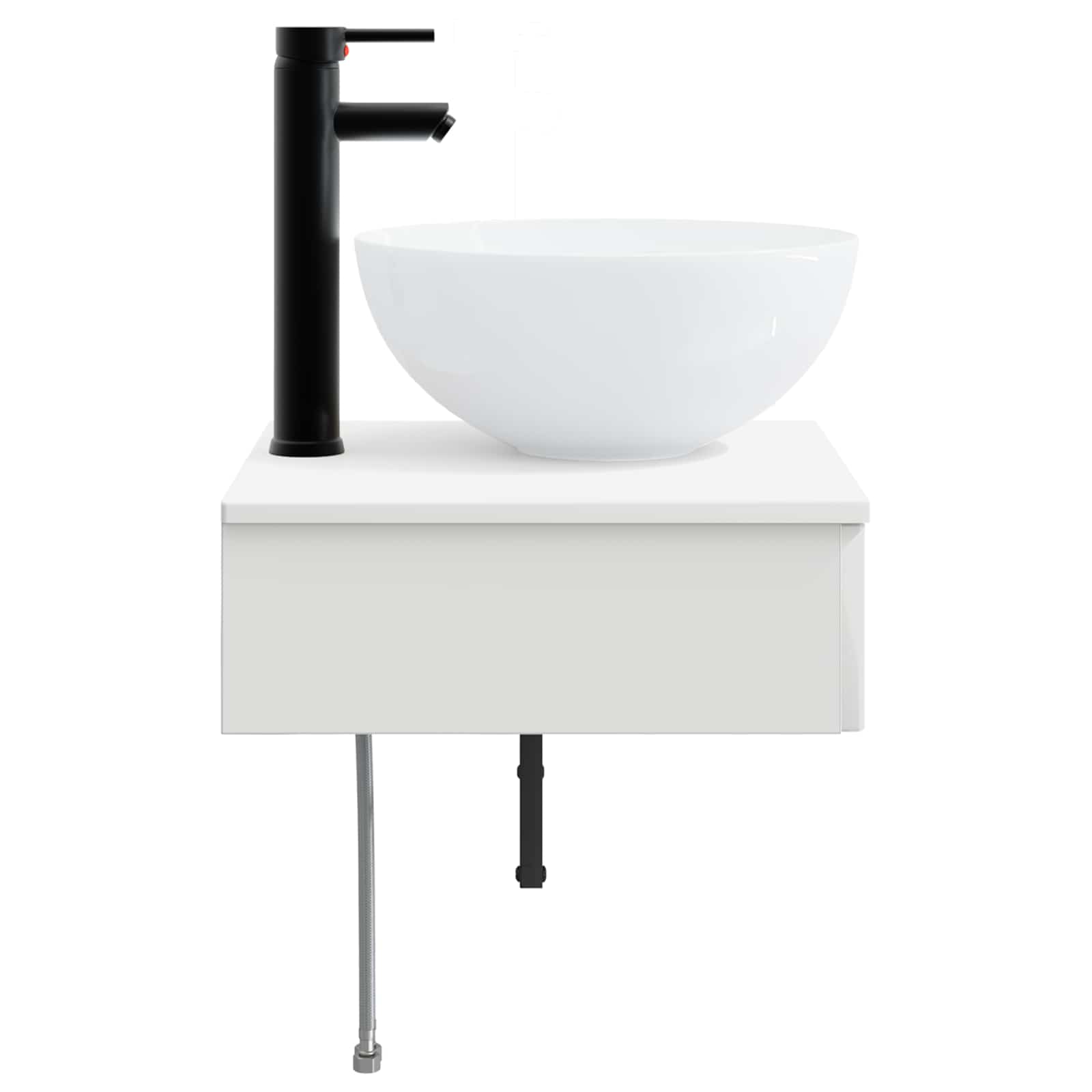 Basin de lavage mural Blanc brillant 40 x 41 x 40,5 cm