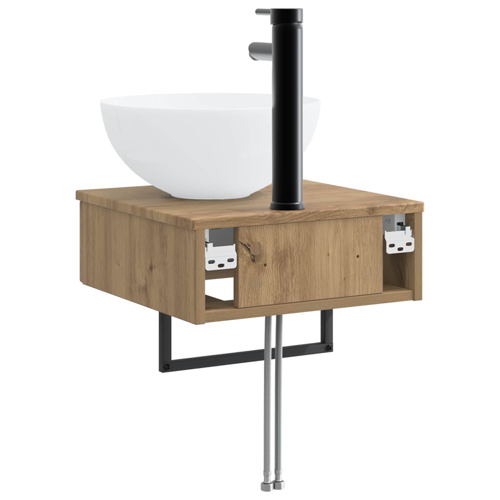 Basin de lavage mural Chêne artisanal 40 x 41 x 40,5 cm - XIOS