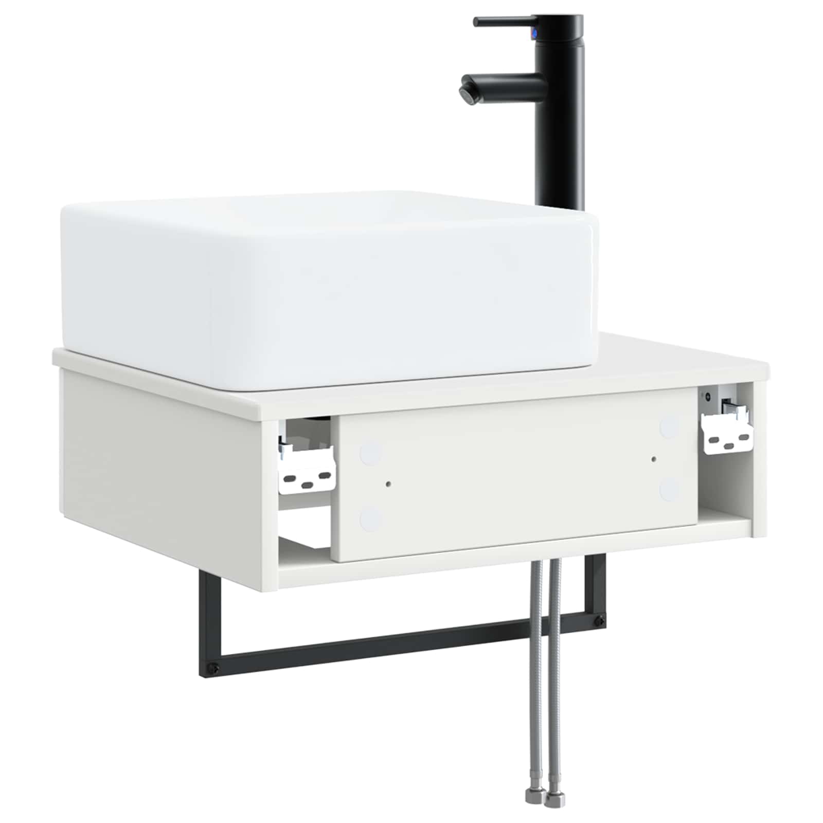 Basin de lavage mural Blanc brillant 50 x 41 x 39 cm