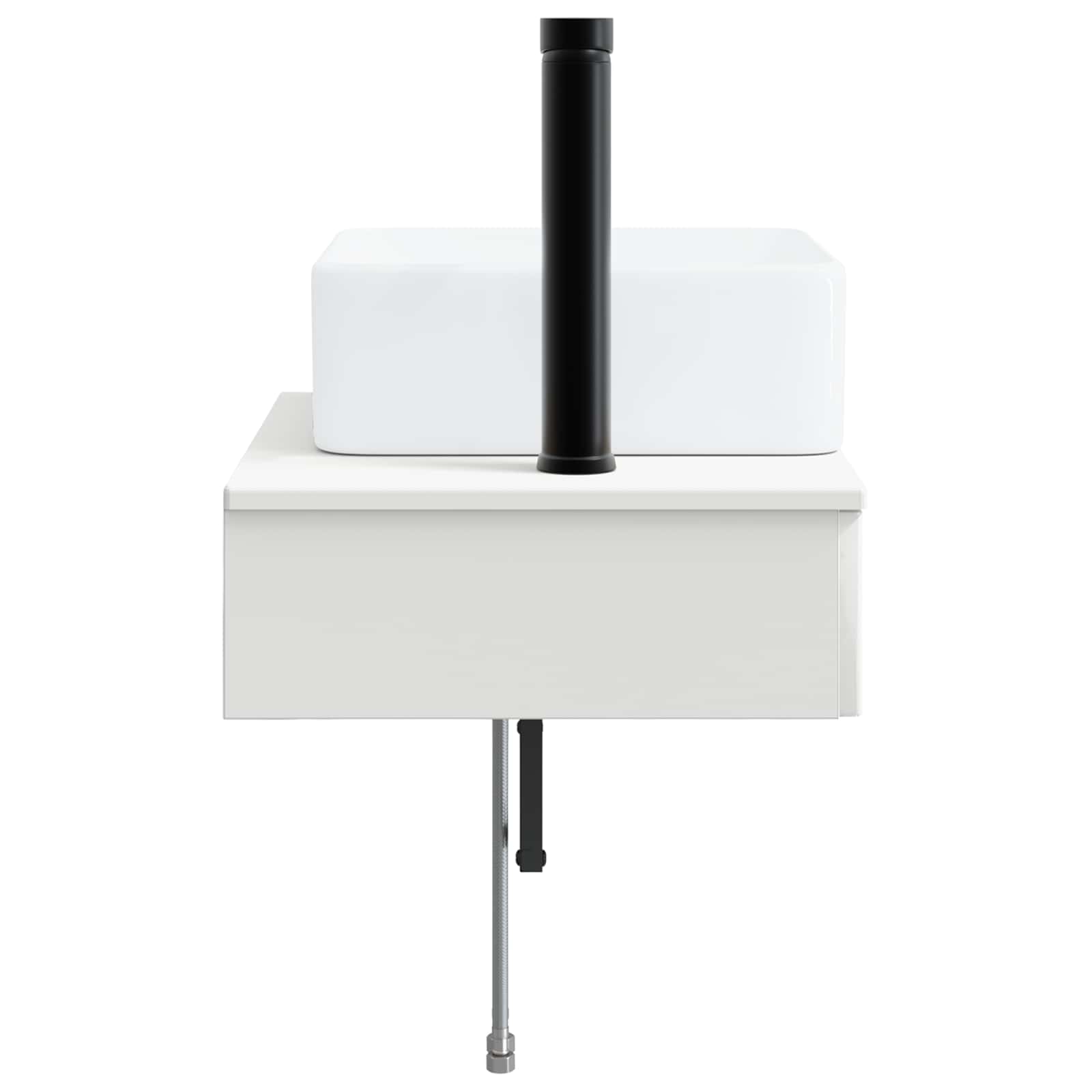 Basin de lavage mural Blanc brillant 50 x 41 x 39 cm