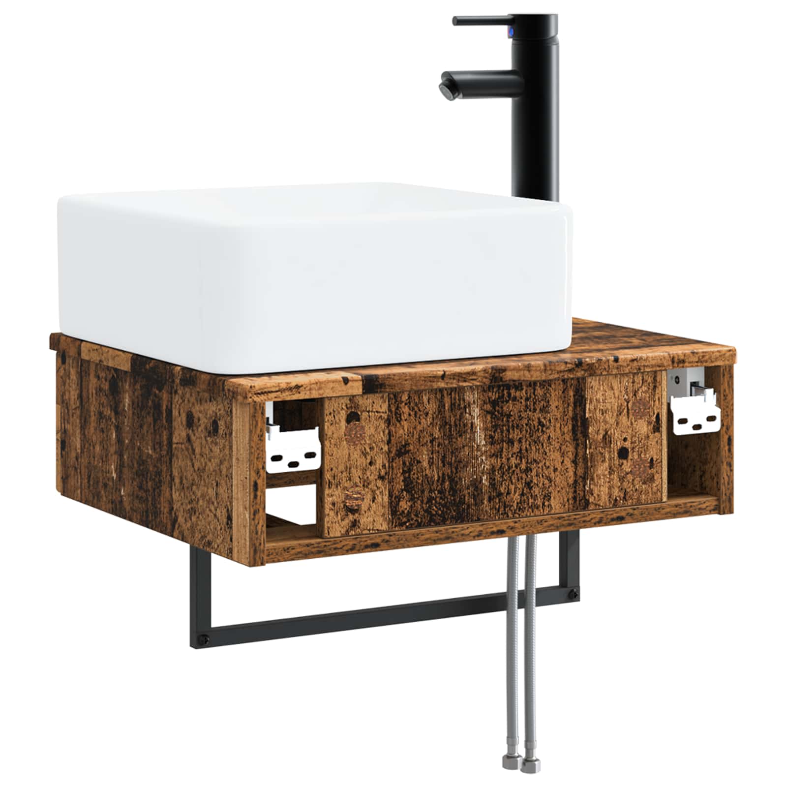 Basin de lavage mural Bois ancien 50 x 41 x 39 cm