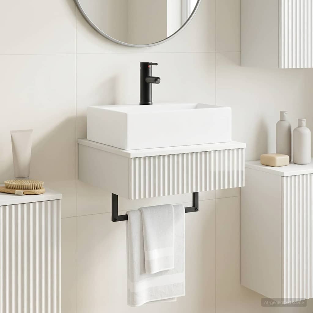 Basin de lavage mural Blanc brillant 40 x 41 x 39 cm
