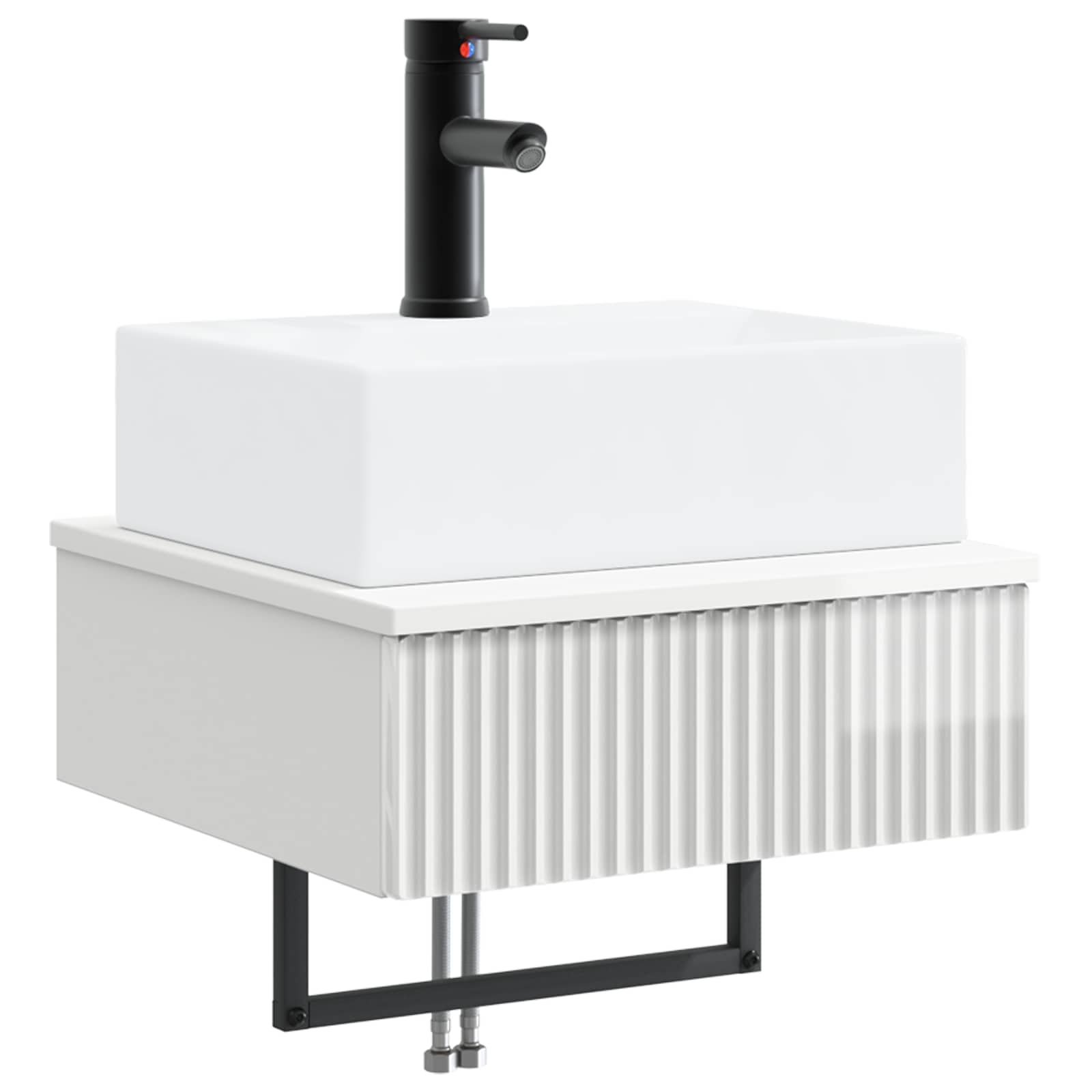 Basin de lavage mural Blanc brillant 40 x 41 x 39 cm