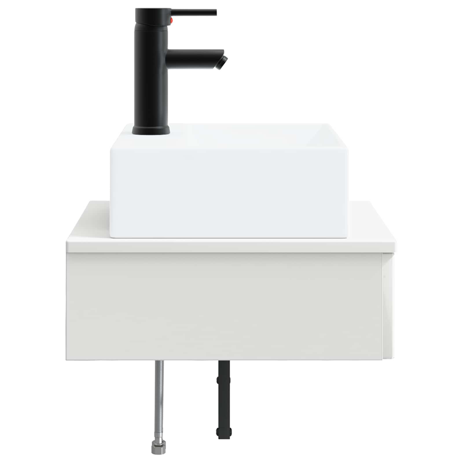 Basin de lavage mural Blanc brillant 40 x 41 x 39 cm