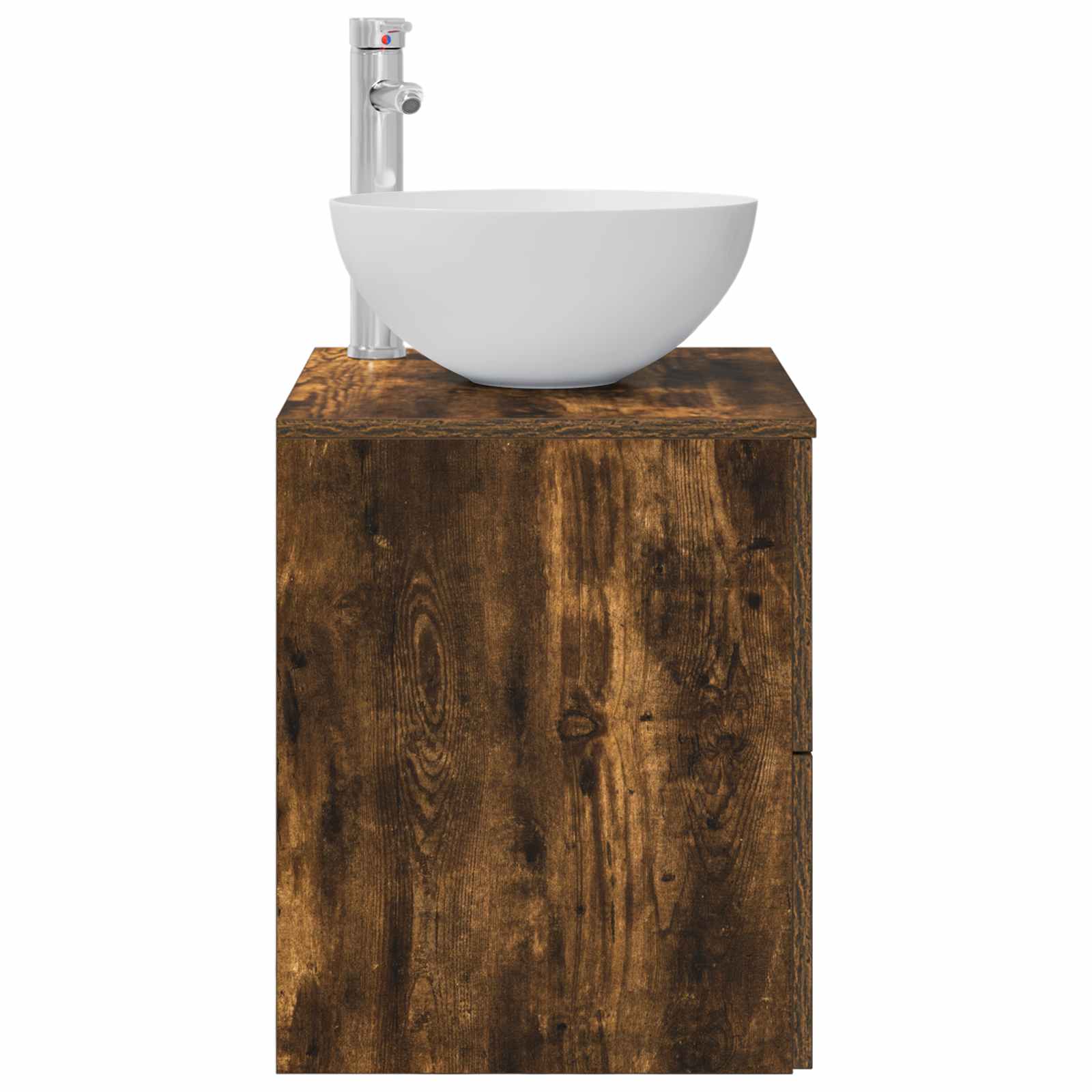 Meuble lavabo mural Chêne fumé 49,5 x 35 x 63 cm