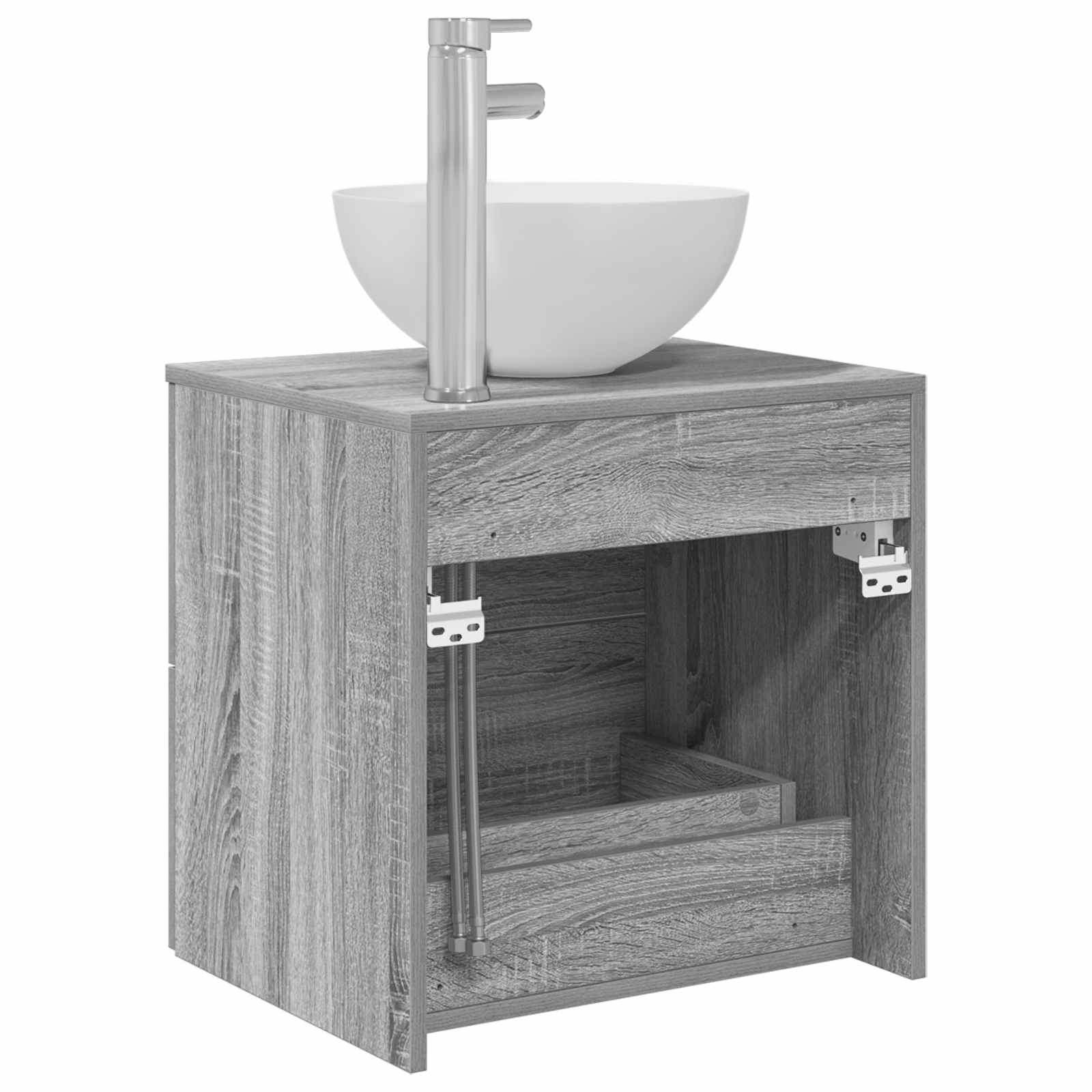 Meuble lavabo mural Sonoma gris 49,5 x 35 x 63 cm