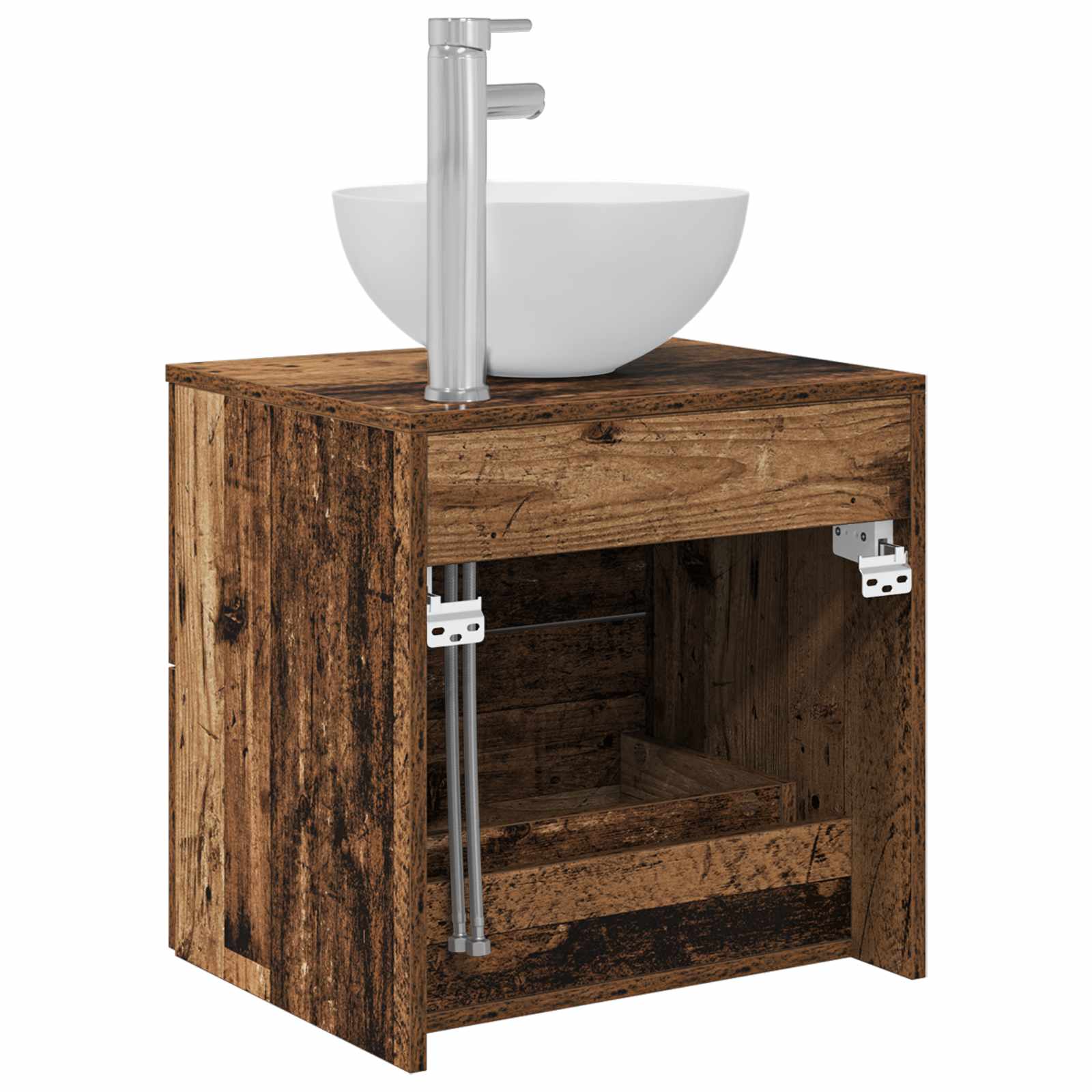 Meuble lavabo mural Bois ancien 49,5 x 35 x 63 cm