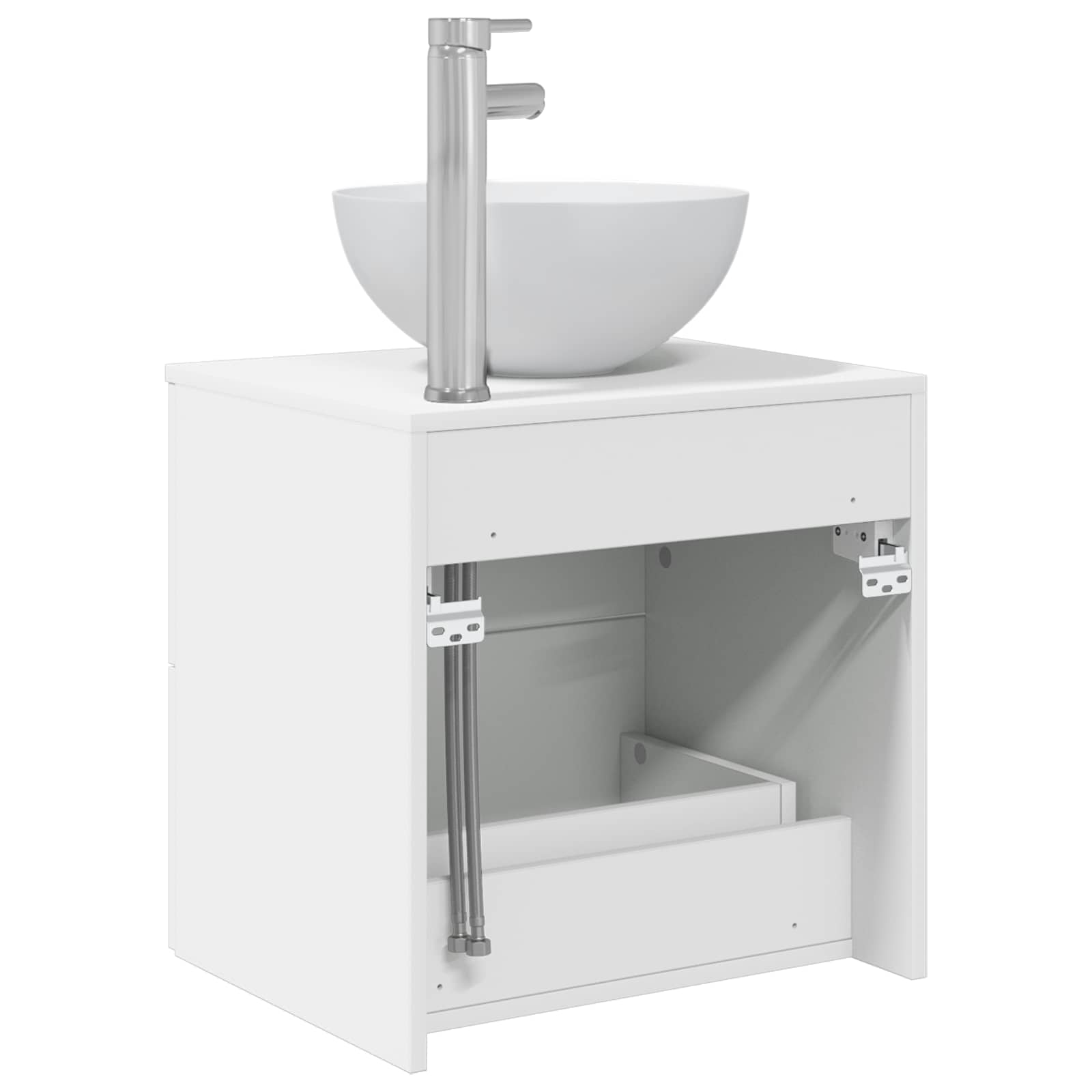 Vanité de lavabo mural Blanc 49,5 x 41 x 64,5 cm