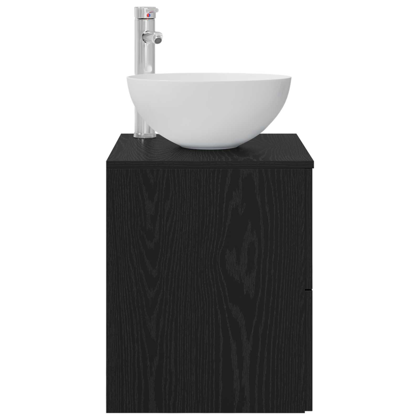 Vanité de lavabo mural Chêne noir 49,5 x 41 x 64,5 cm