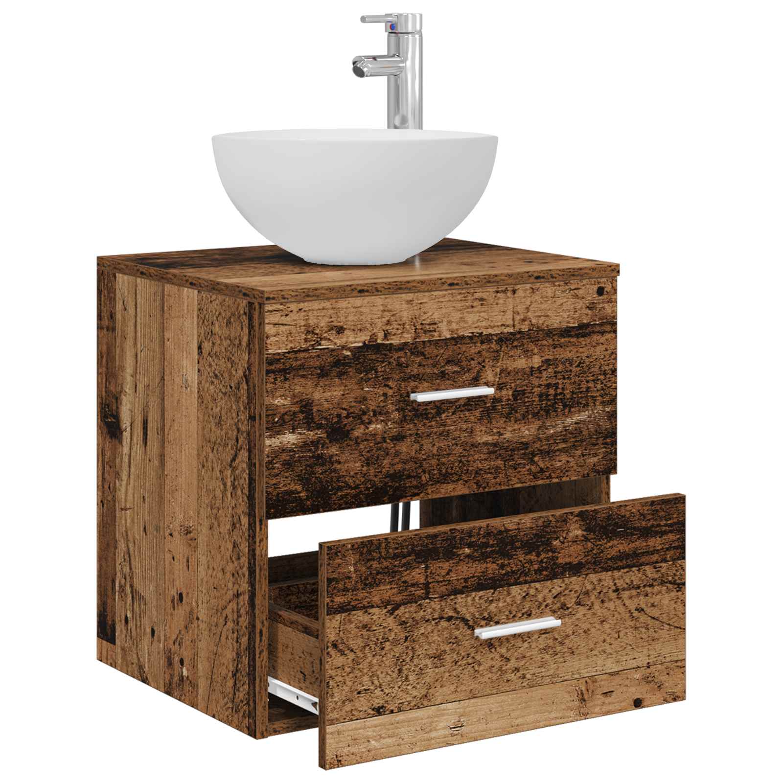 Vanité de lavabo mural Bois ancien 49,5 x 41 x 64,5 cm