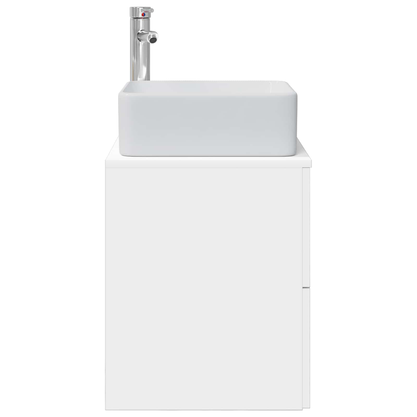 Vanité de lavabo mural Blanc 49,5 x 41 x 63 cm