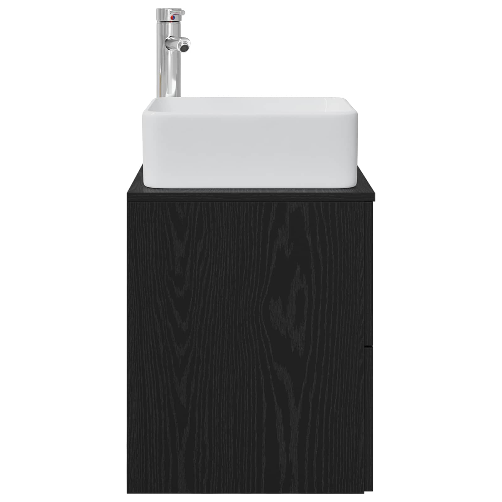 Vanité de lavabo mural Chêne noir 49,5 x 41 x 63 cm