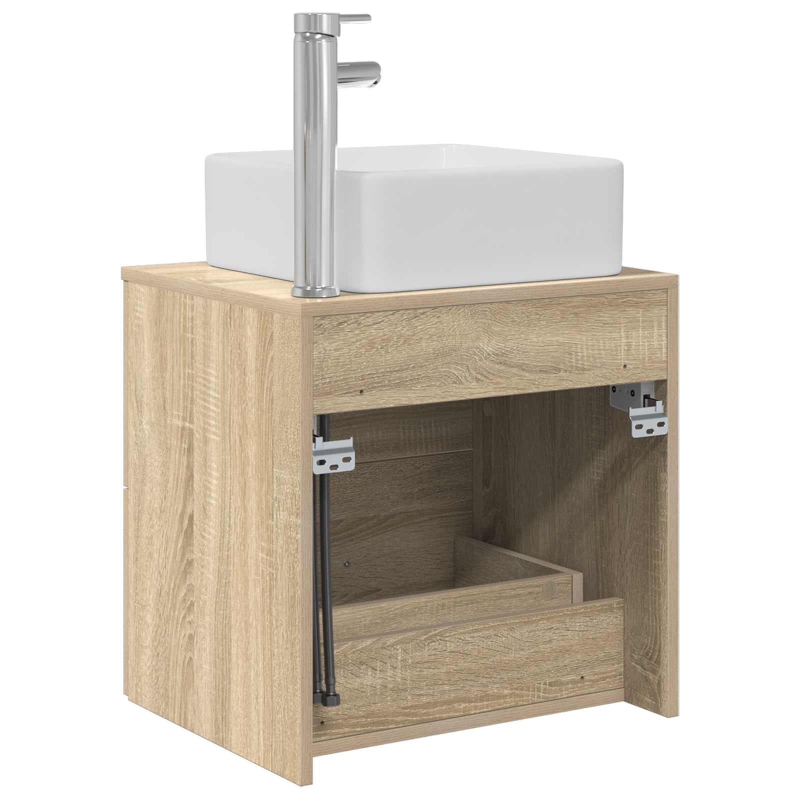 Vanité de lavabo mural Chêne Sonoma 49,5 x 41 x 63 cm
