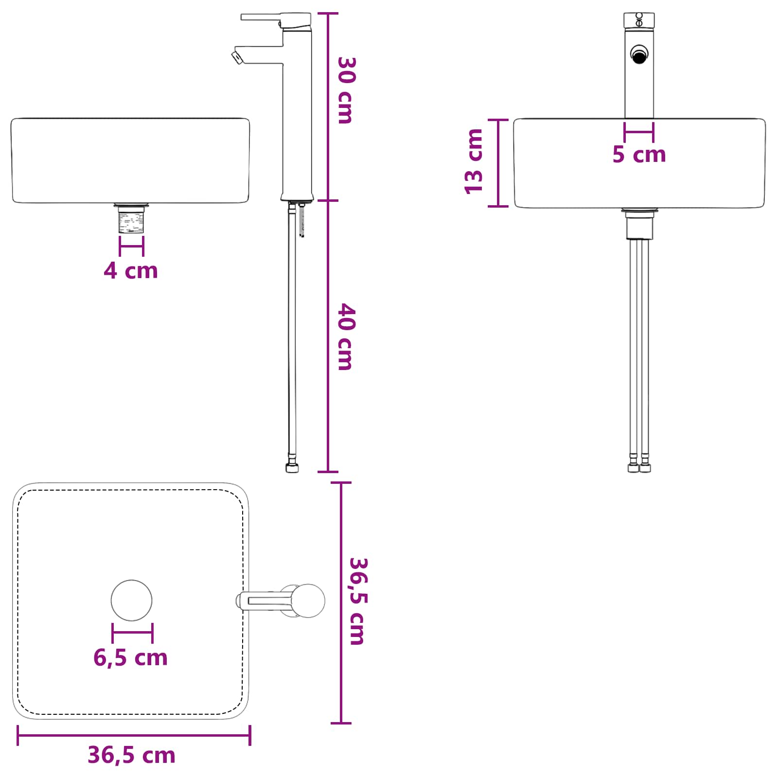Vanité de lavabo mural Chêne Sonoma 49,5 x 41 x 63 cm