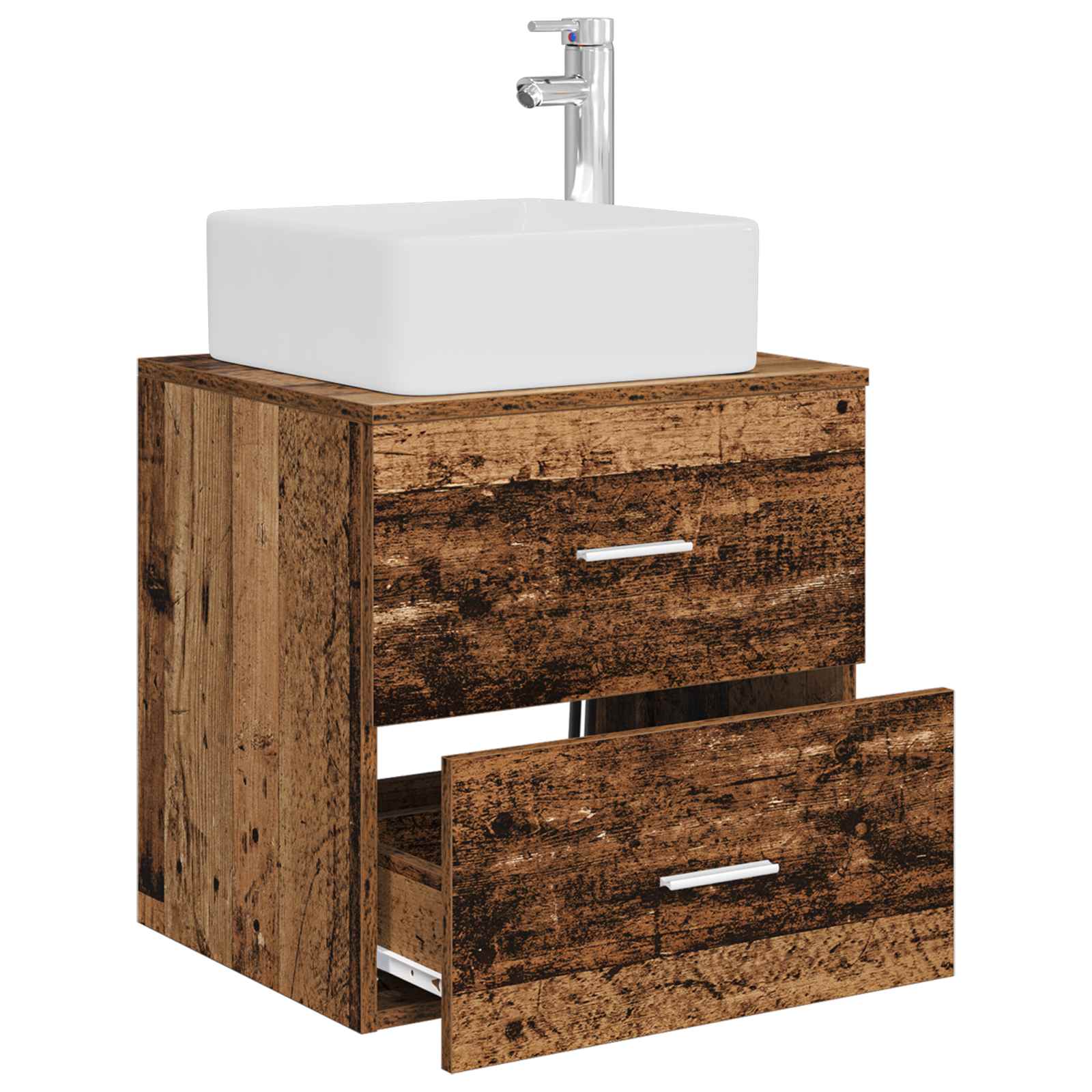 Vanité de lavabo mural Bois ancien 49,5 x 41 x 63 cm