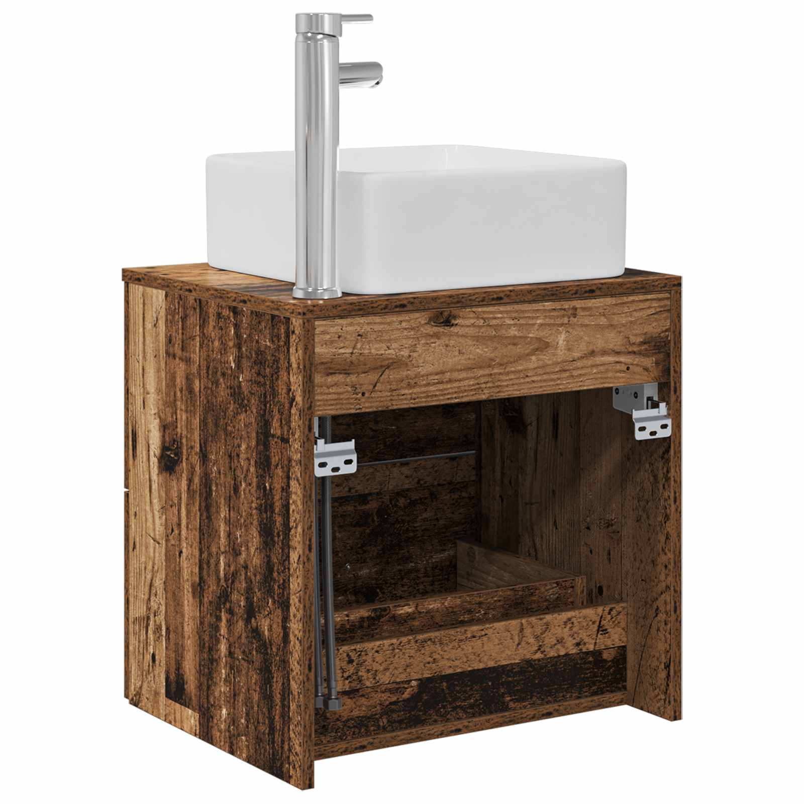 Vanité de lavabo mural Bois ancien 49,5 x 41 x 63 cm
