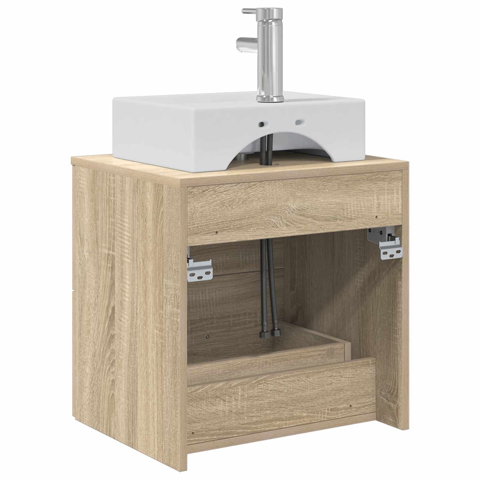 Vanité de lavabo mural Chêne Sonoma 49,5 x 41 x 62,5 cm