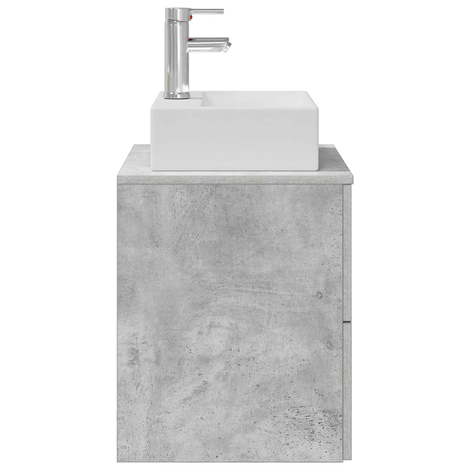 Vanité de lavabo mural Gris béton 49,5 x 41 x 62,5 cm