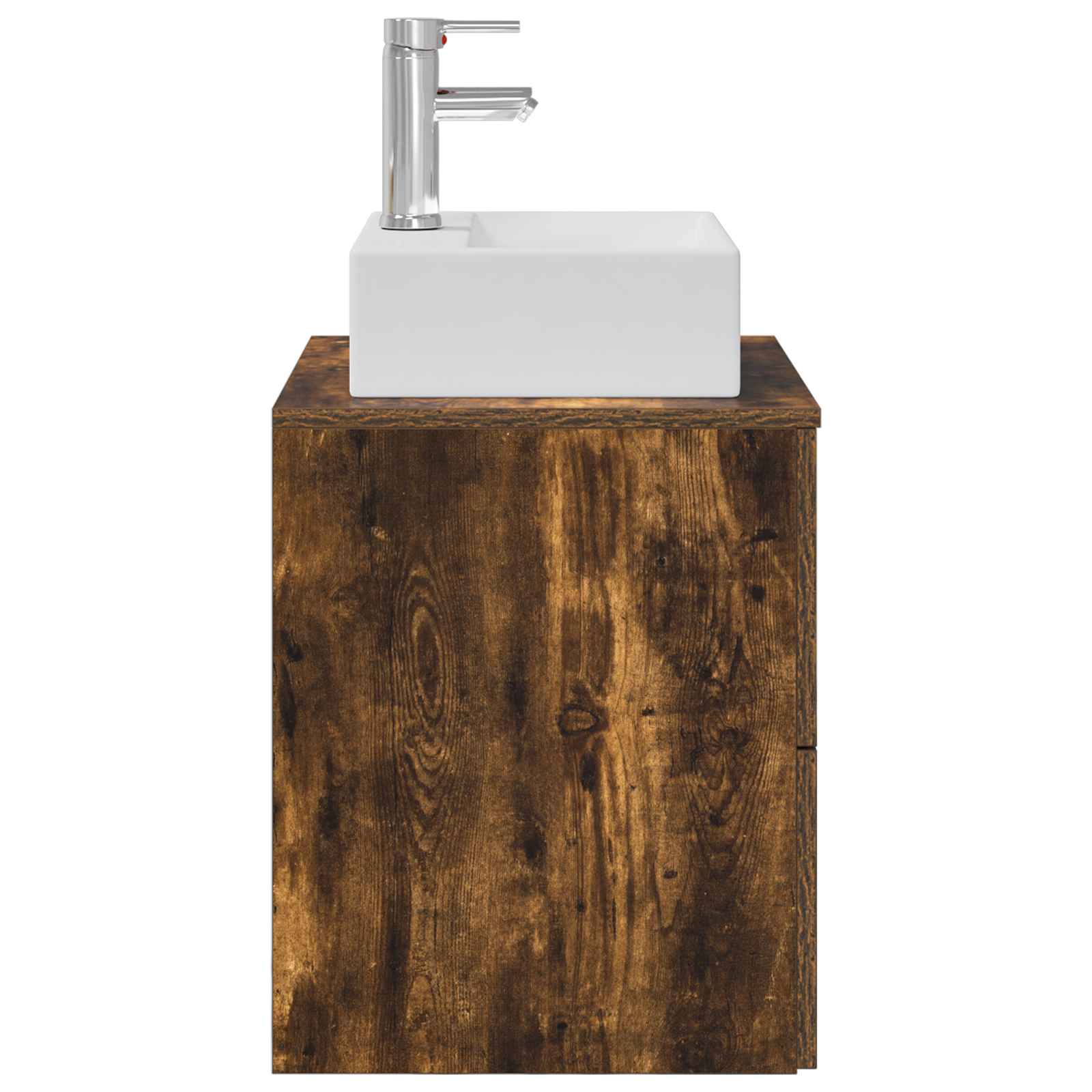 Vanité de lavabo mural Chêne fumé 49,5 x 41 x 62,5 cm