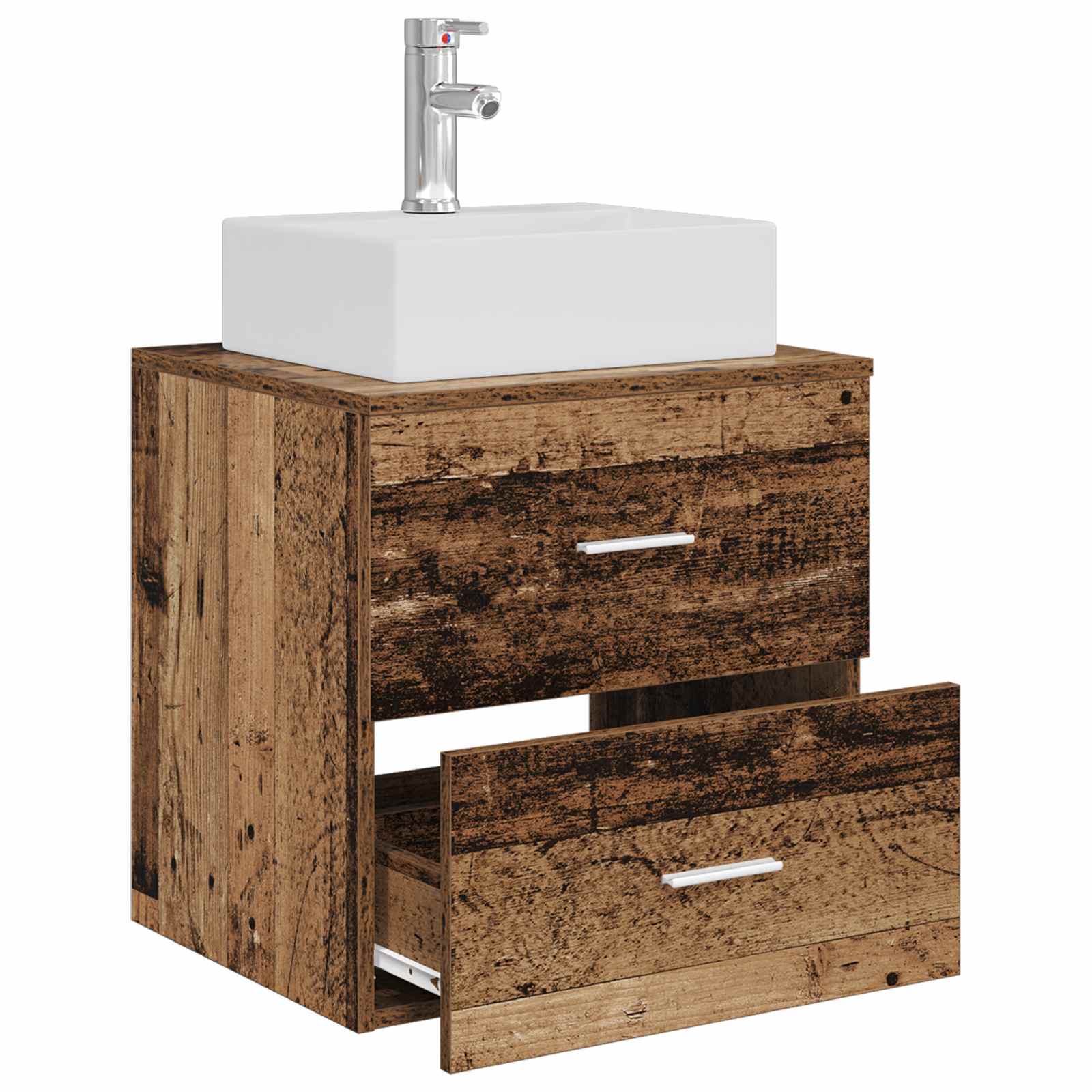 Vanité de lavabo mural Bois ancien 49,5 x 41 x 62,5 cm