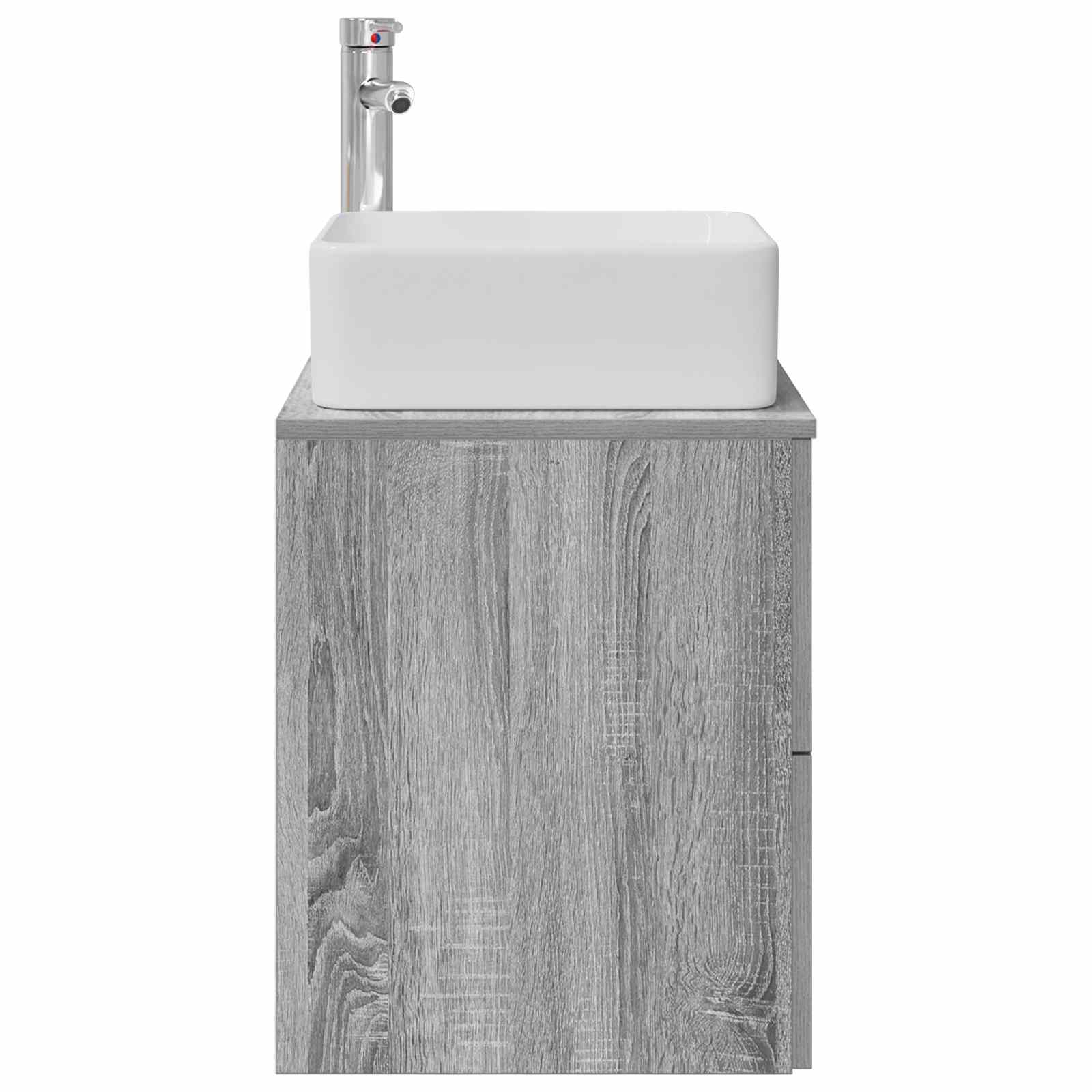 Vanité de lavabo mural Sonoma gris 53 x 34,5 x 63 cm
