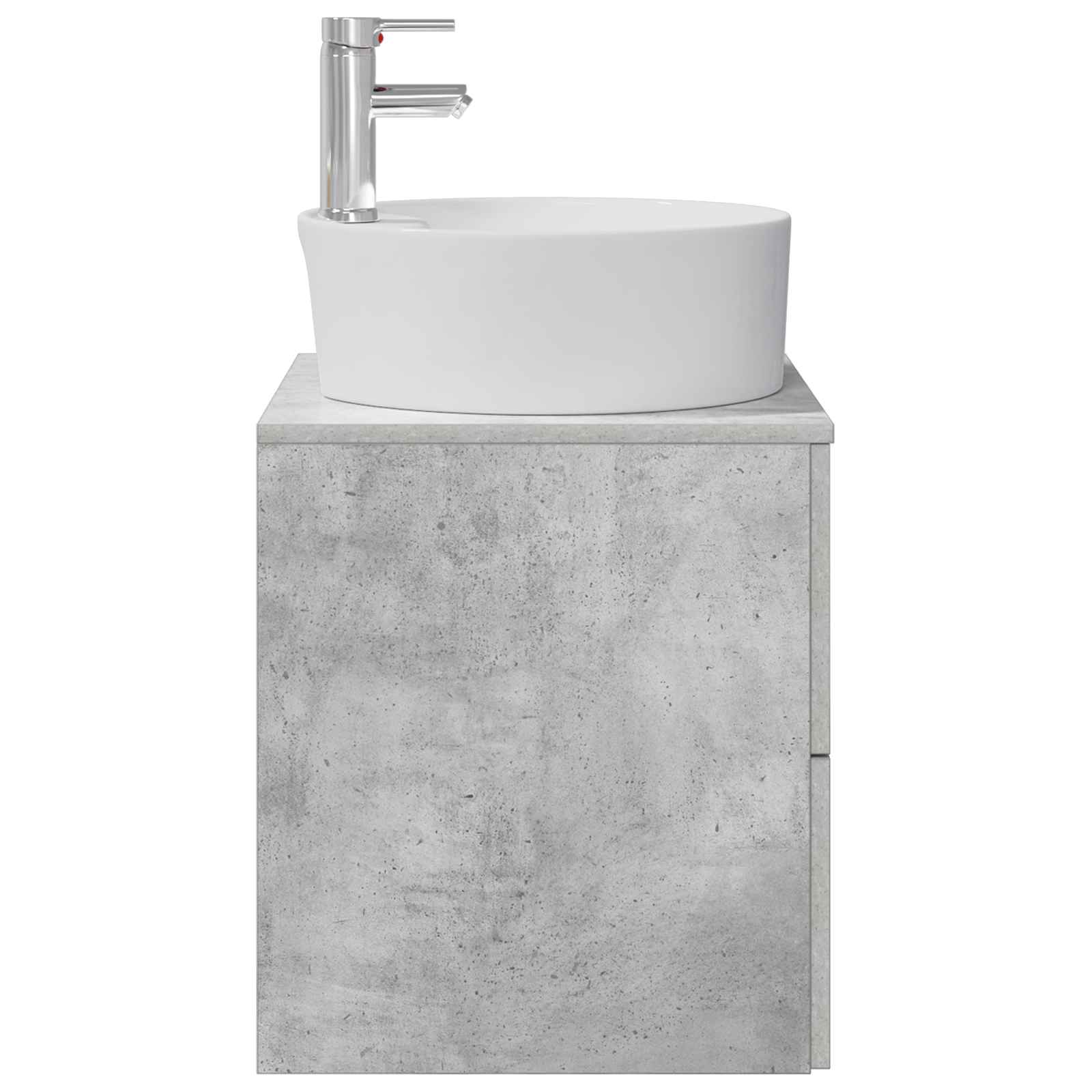 Vanité de lavabo mural Gris béton 49,5 x 44,5 x 65 cm