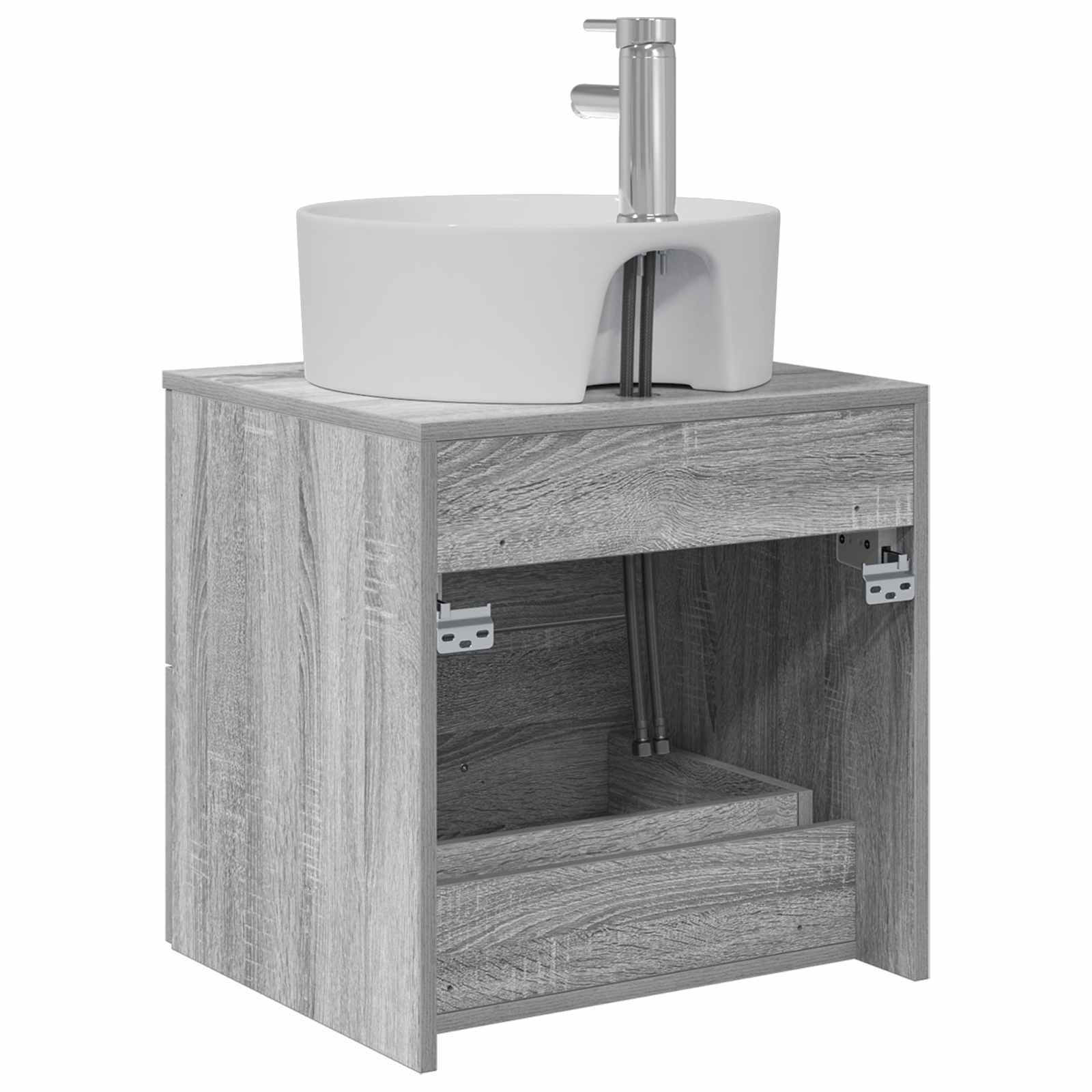 Vanité de lavabo mural Sonoma gris 49,5 x 44,5 x 65 cm