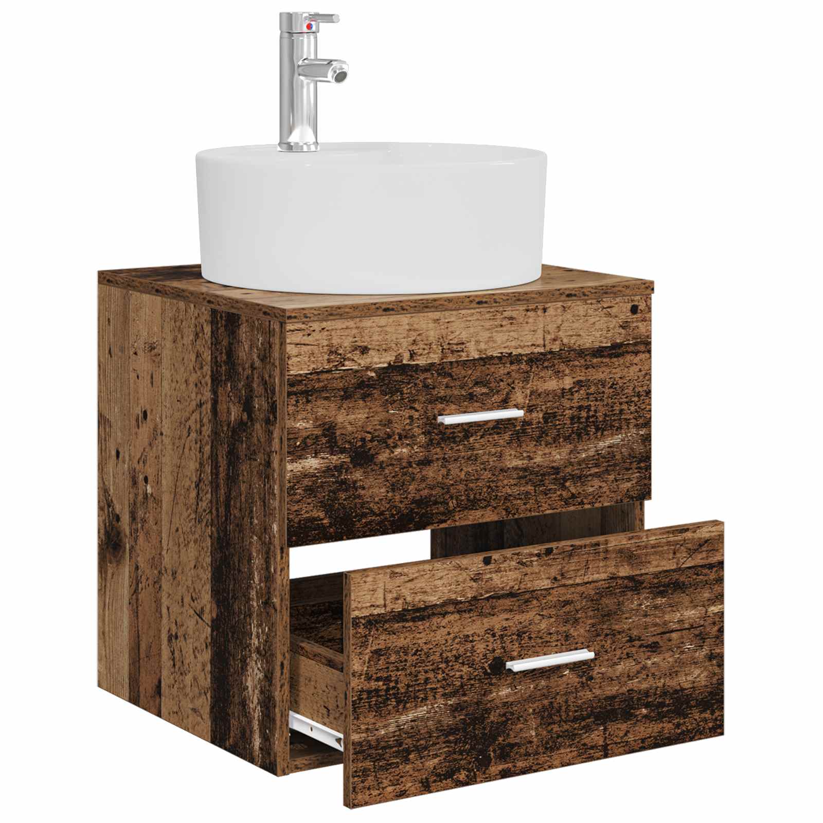 Vanité de lavabo mural Bois ancien 49,5 x 44,5 x 65 cm