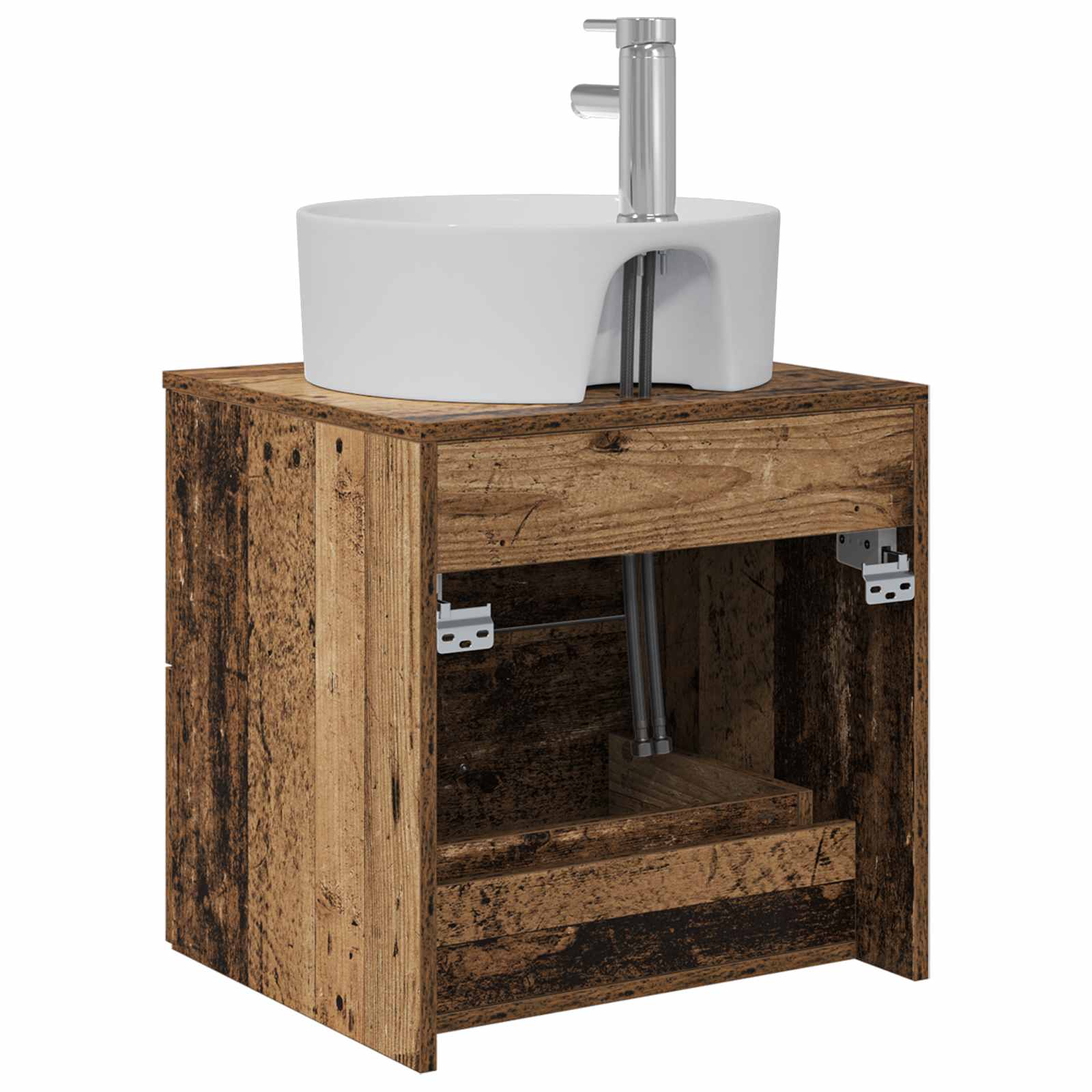 Vanité de lavabo mural Bois ancien 49,5 x 44,5 x 65 cm