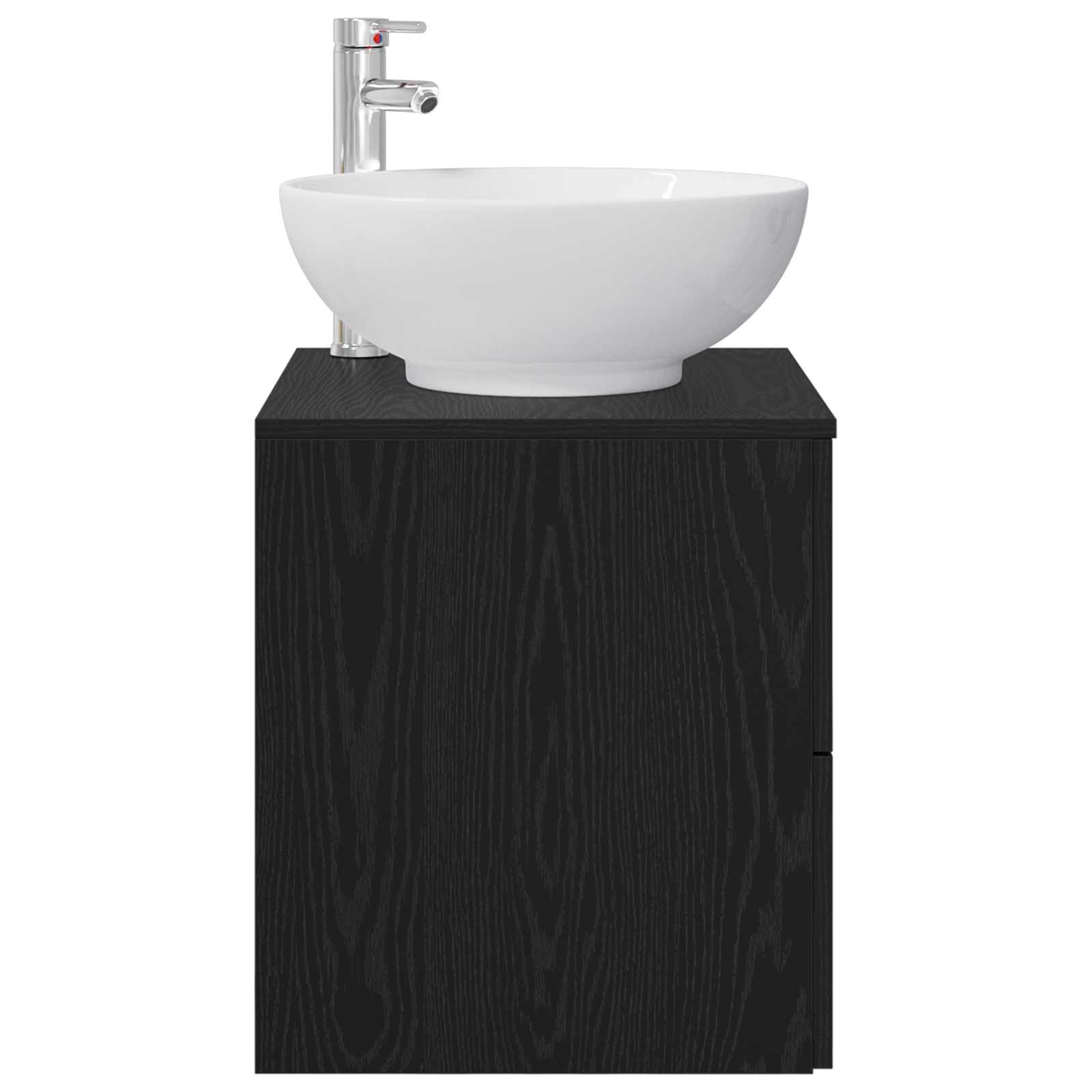 Vanité de lavabo mural Chêne noir 49,5 x 44,5 x 66,5 cm