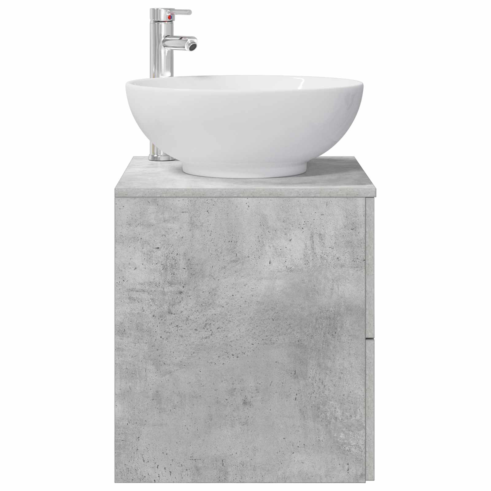 Vanité de lavabo mural Gris béton 49,5 x 44,5 x 66,5 cm