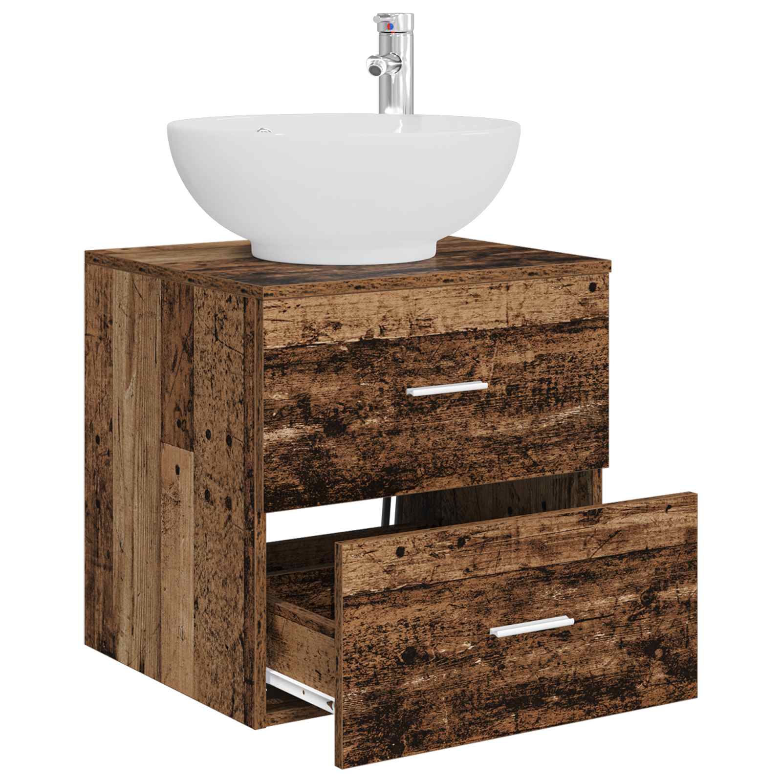 Vanité de lavabo mural Bois ancien 49,5 x 44,5 x 66,5 cm