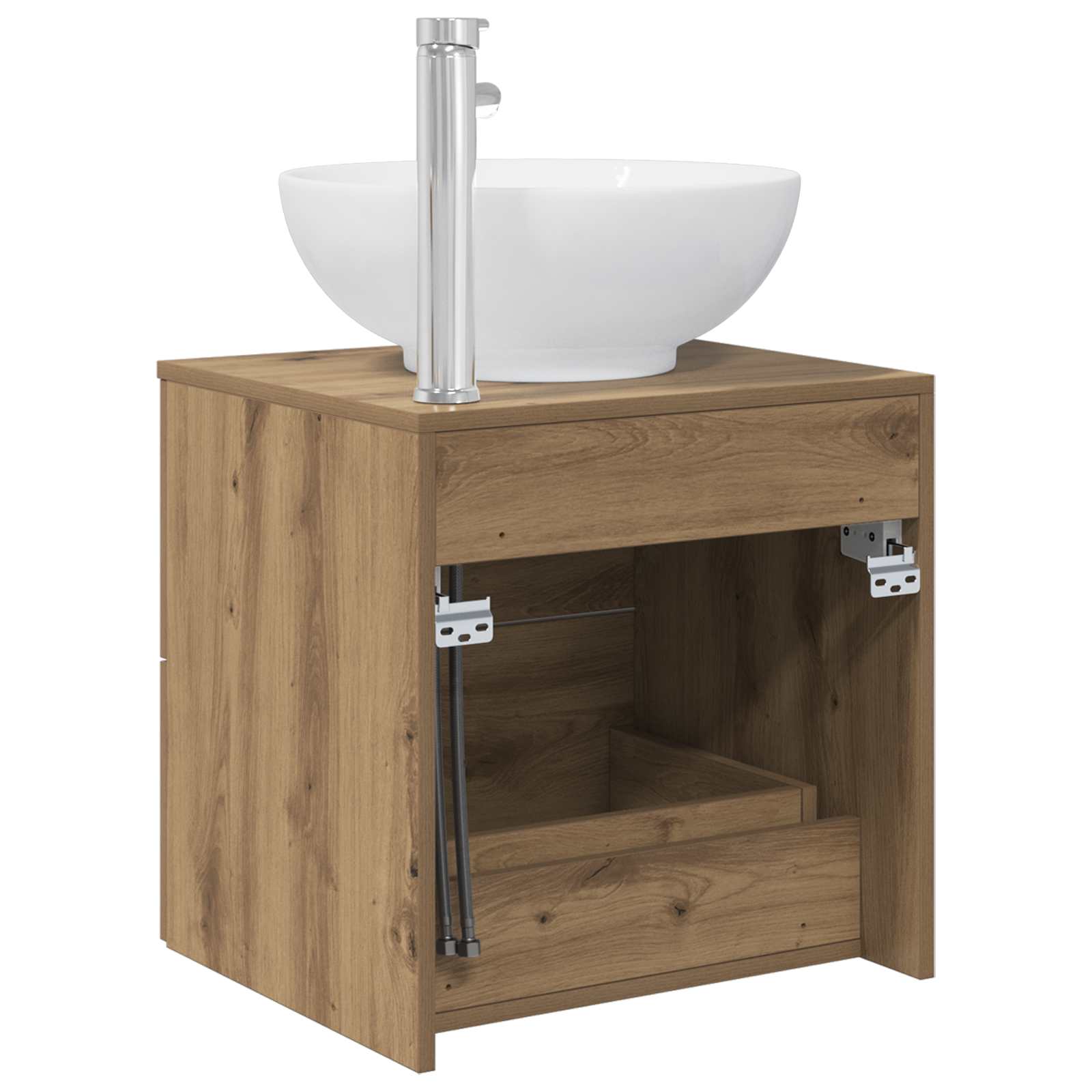 Vanité de lavabo mural Chêne artisanal 49,5 x 44,5 x 66,5 cm