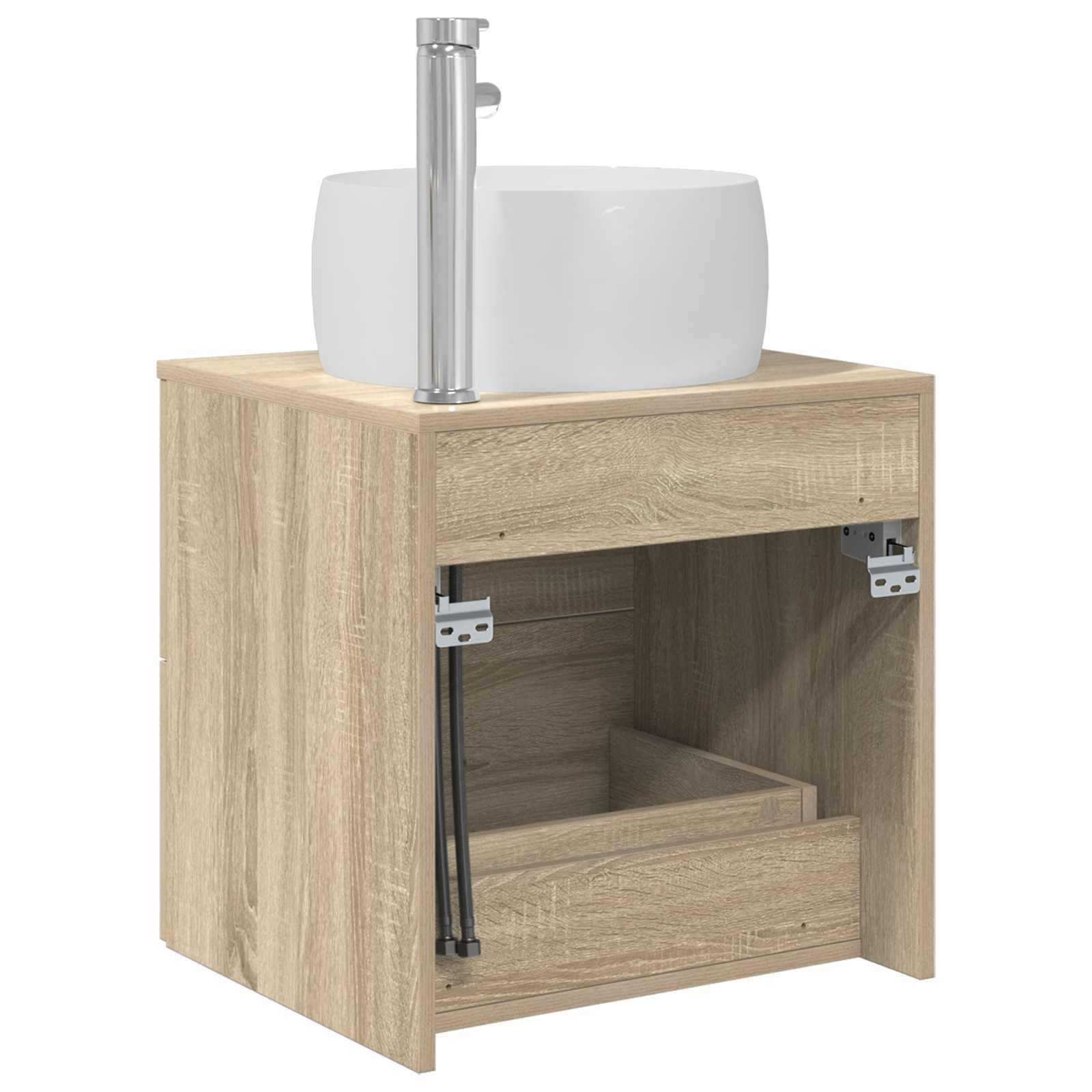 Vanité de lavabo mural Chêne Sonoma 49,5 x 44,5 x 66 cm