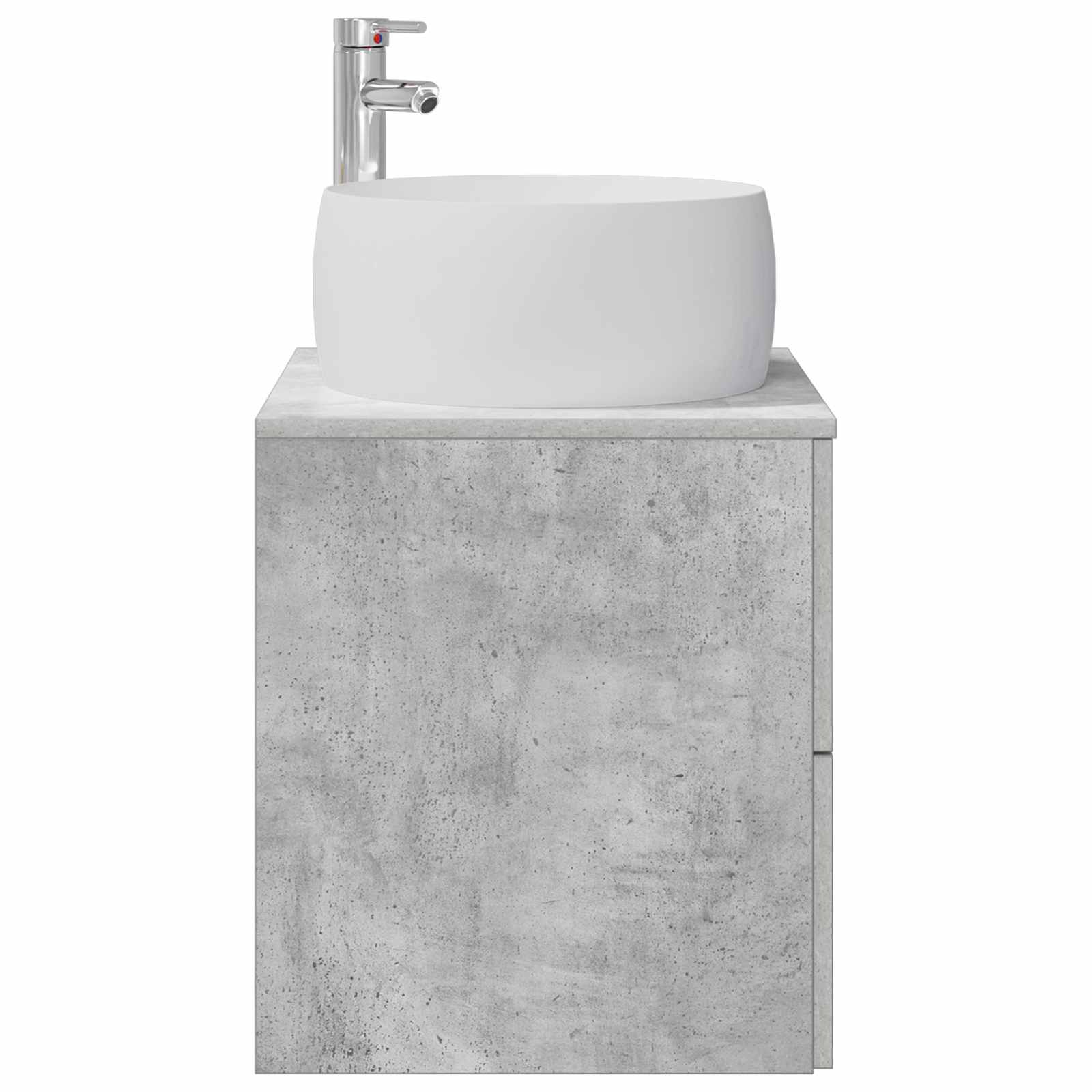 Vanité de lavabo mural Gris béton 49,5 x 44,5 x 66 cm