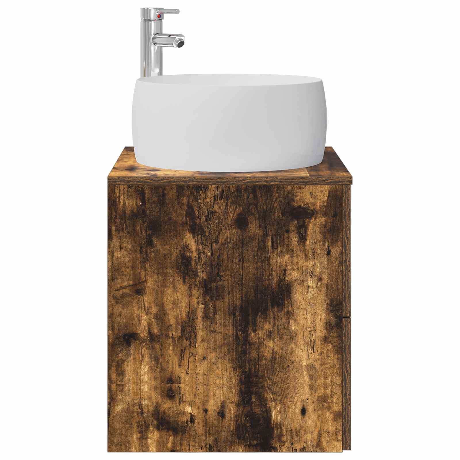 Vanité de lavabo mural Chêne fumé 49,5 x 44,5 x 66 cm