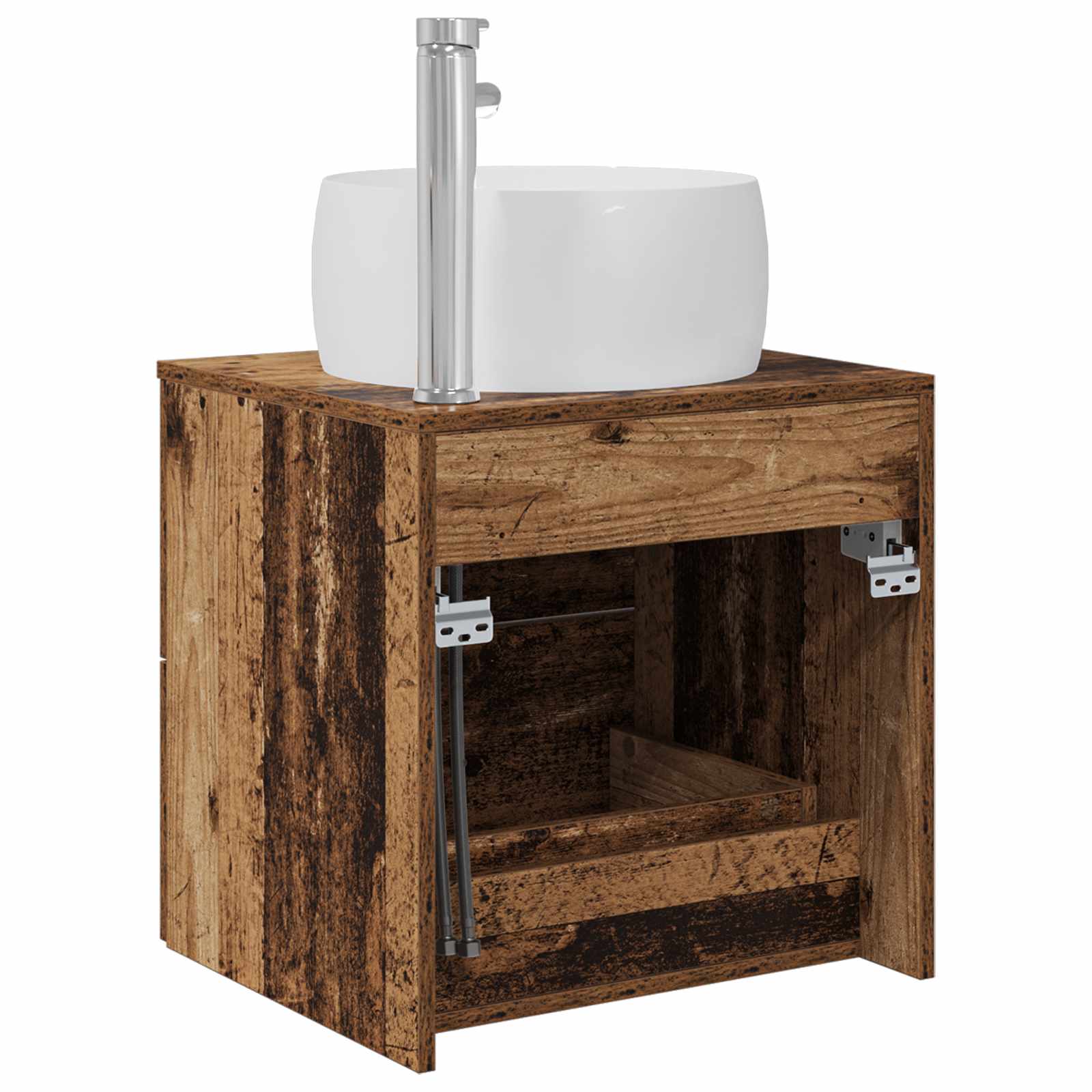 Vanité de lavabo mural Bois ancien 49,5 x 44,5 x 66 cm