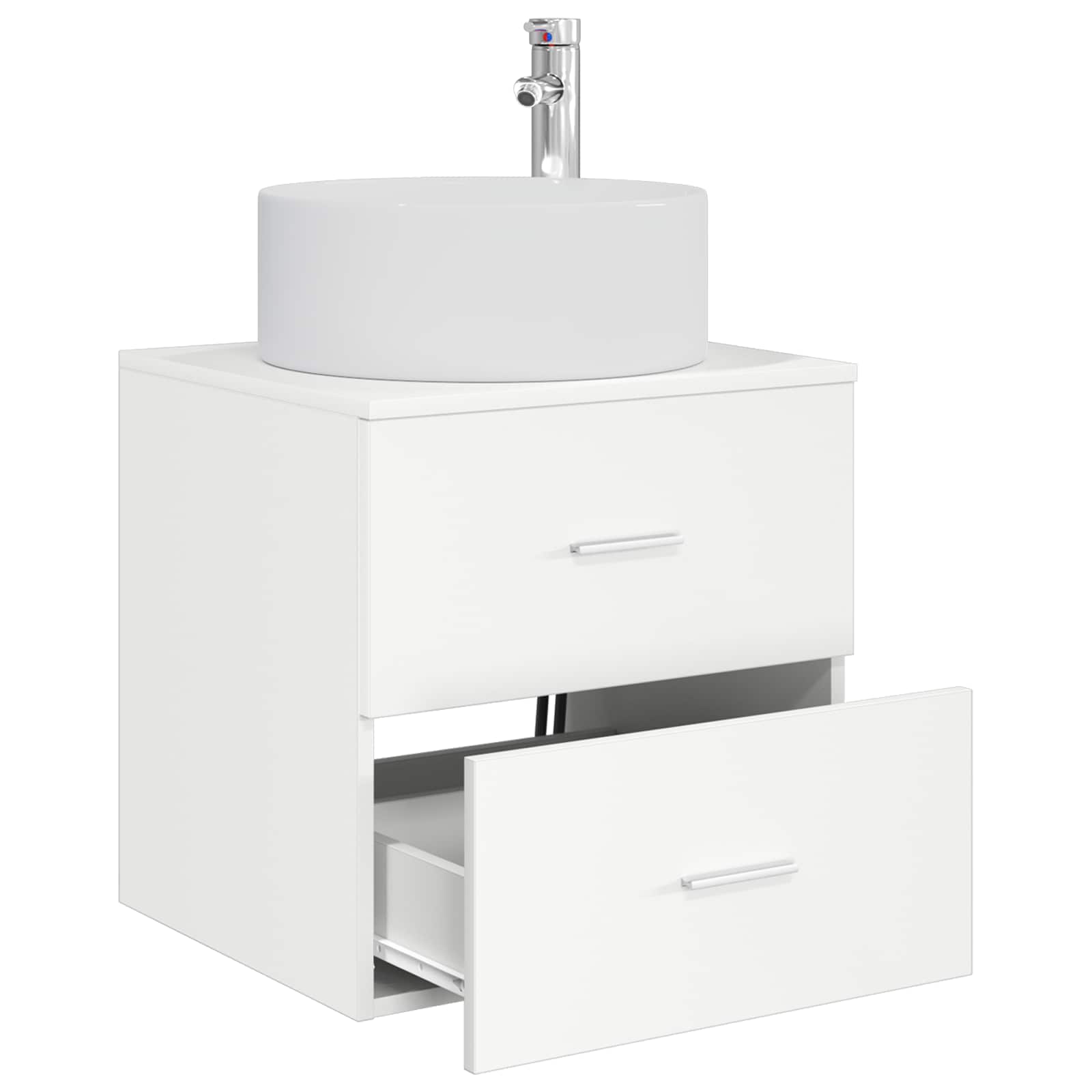 Vanité de lavabo mural Blanc 49,5 x 44,5 x 65,5 cm