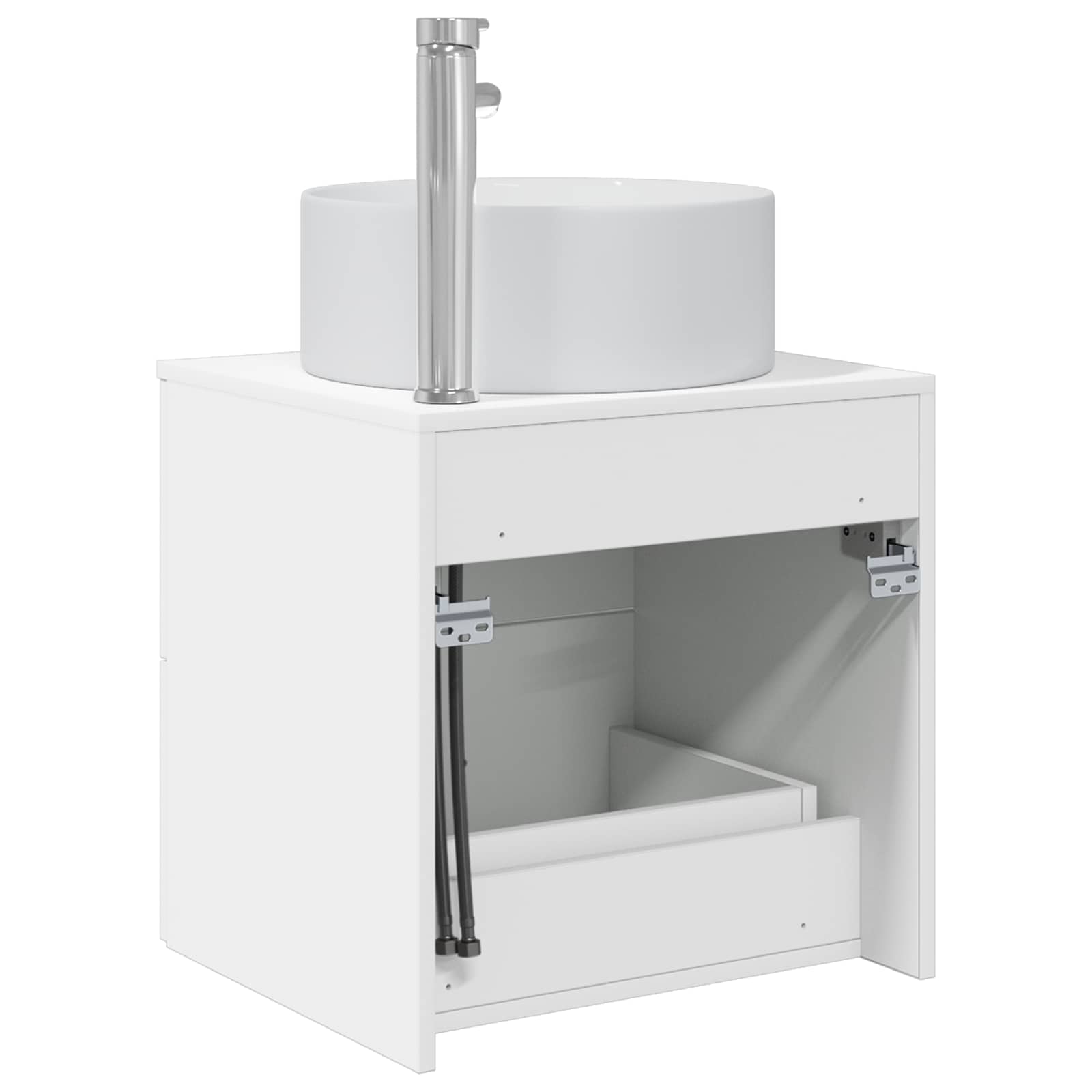 Vanité de lavabo mural Blanc 49,5 x 44,5 x 65,5 cm