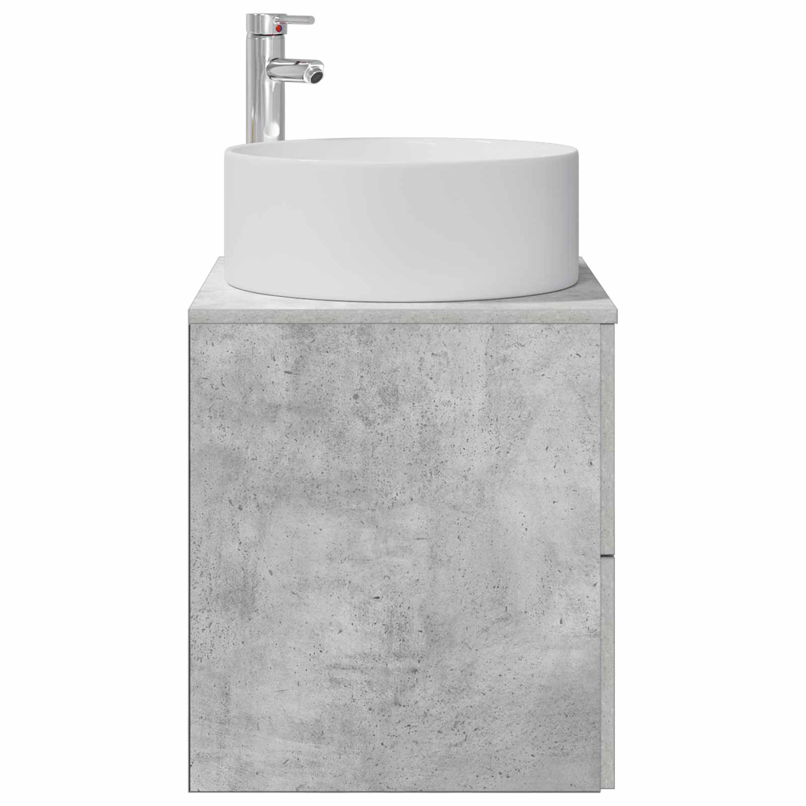 Vanité de lavabo mural Gris béton 49,5 x 44,5 x 65,5 cm