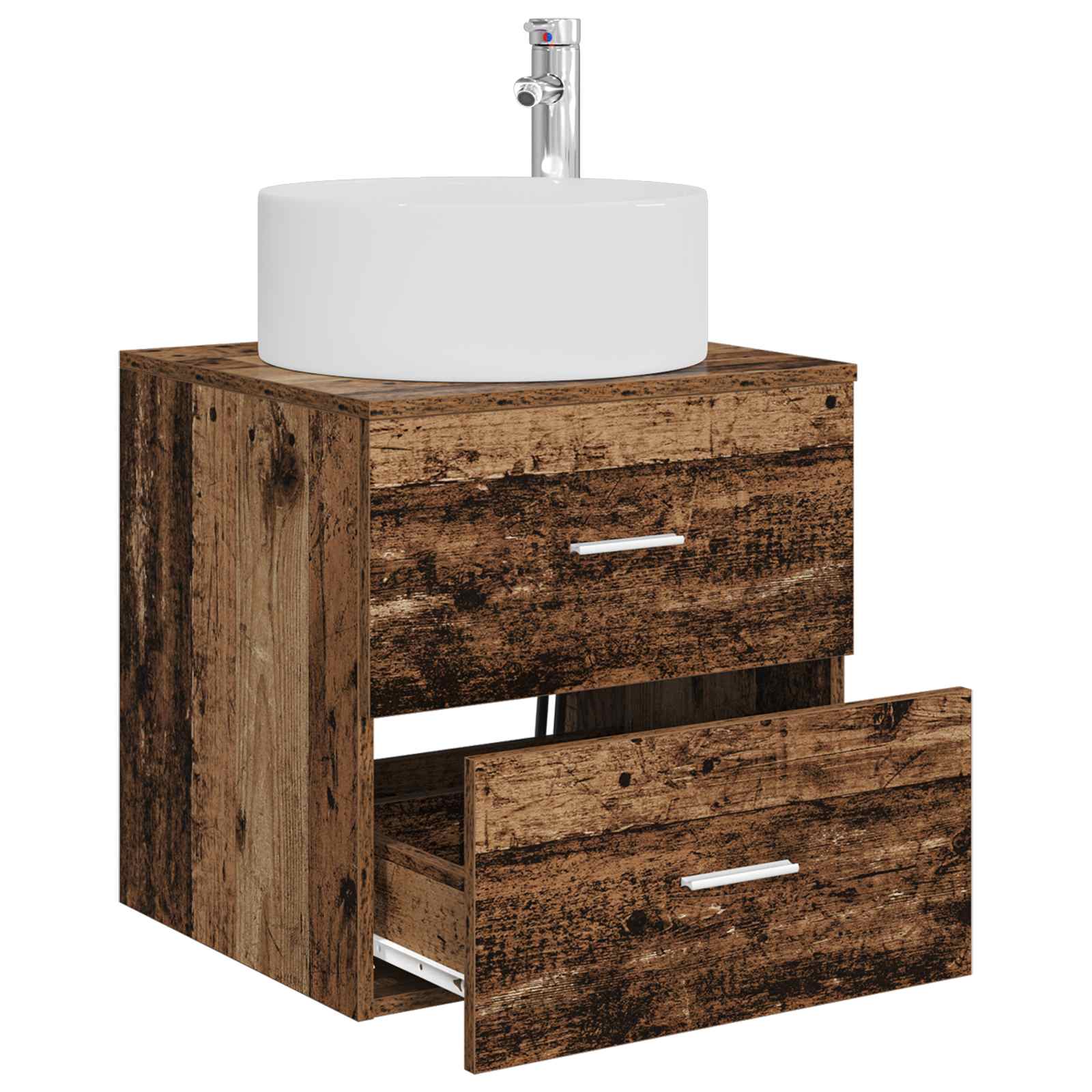 Vanité de lavabo mural Bois ancien 49,5 x 44,5 x 65,5 cm