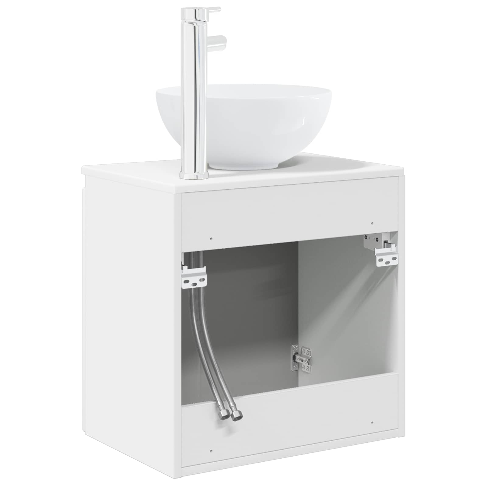 Vanité de lavabo mural Blanc 49,5 x 41 x 64,5 cm