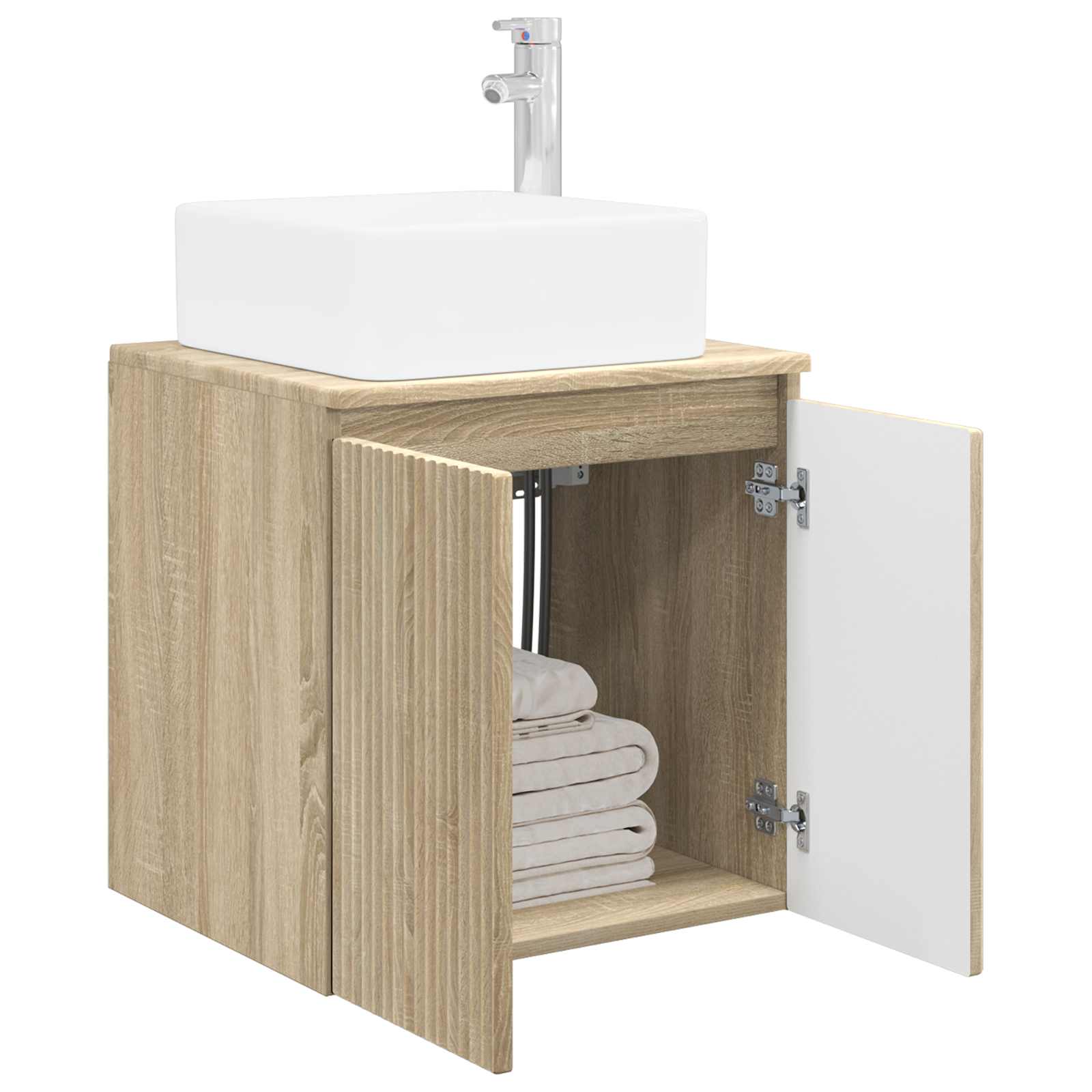 Vanité de lavabo mural Chêne Sonoma 49,5 x 41 x 63 cm