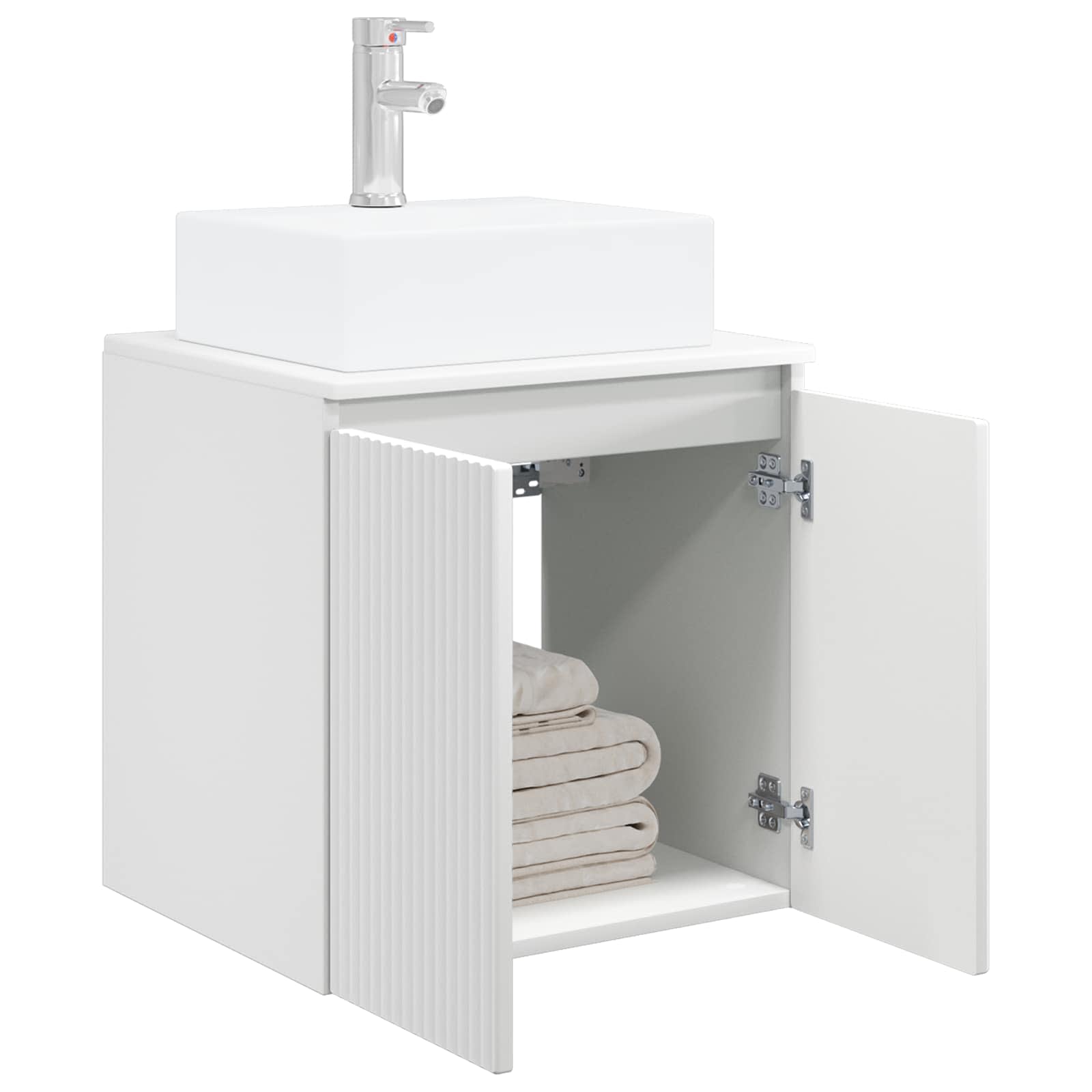 Vanité de lavabo mural Blanc 49,5 x 41 x 62,5 cm